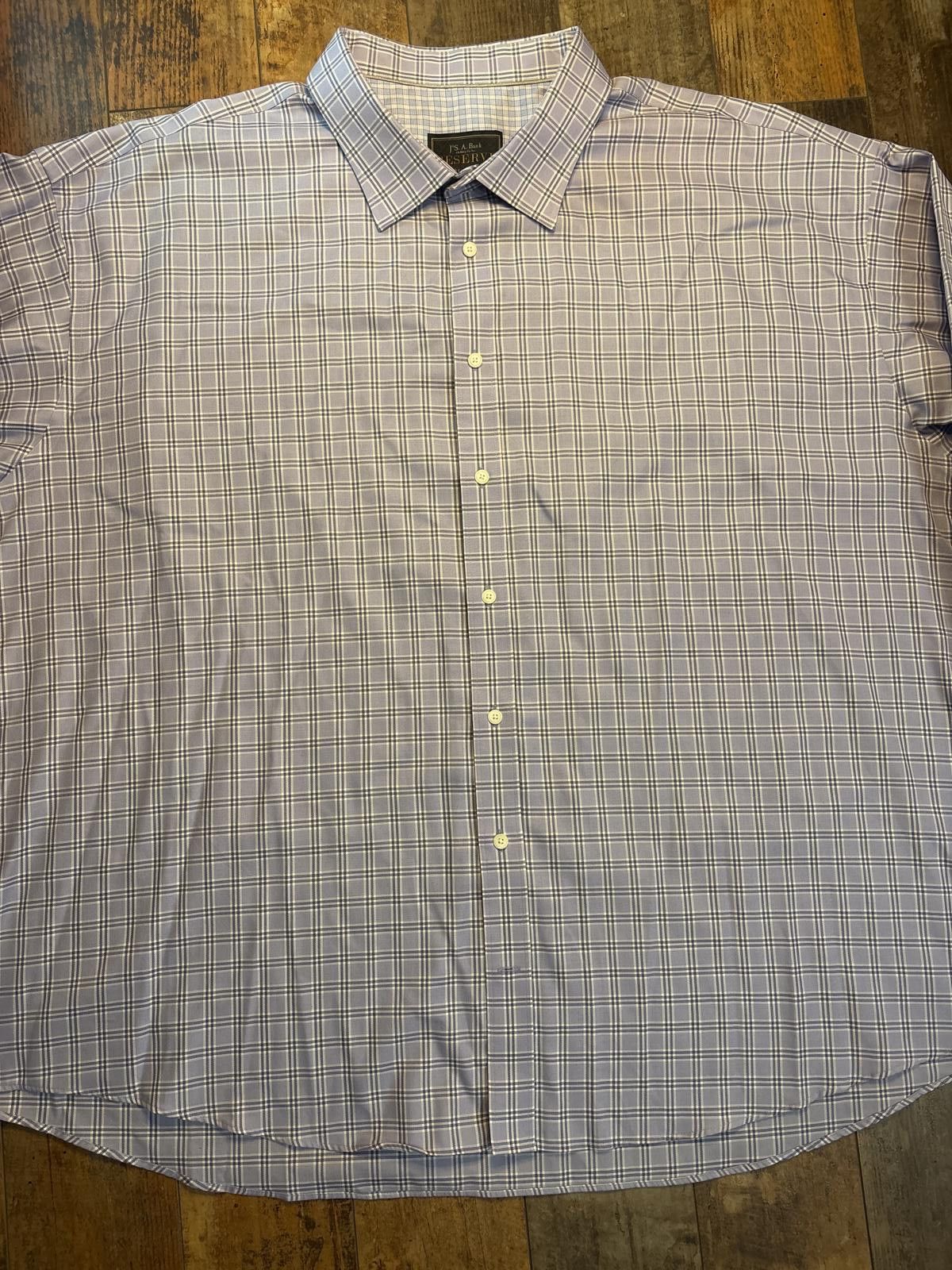 Other Jos.A.Bank Reserve Blue Plaid Long Sleeve Dress Shirt Size US M / EU 48-50 / 2 - 5 Thumbnail