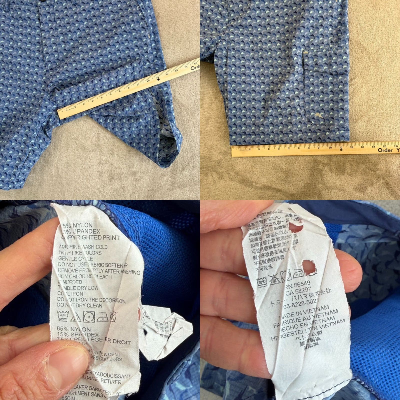 Tommy Bahama TOMMY BAHA MA Cayman Marlin Mingle IslandZone Cargo Board Shorts Men 38 Blue Surf Size US 38 / EU 54 - 8 Thumbnail