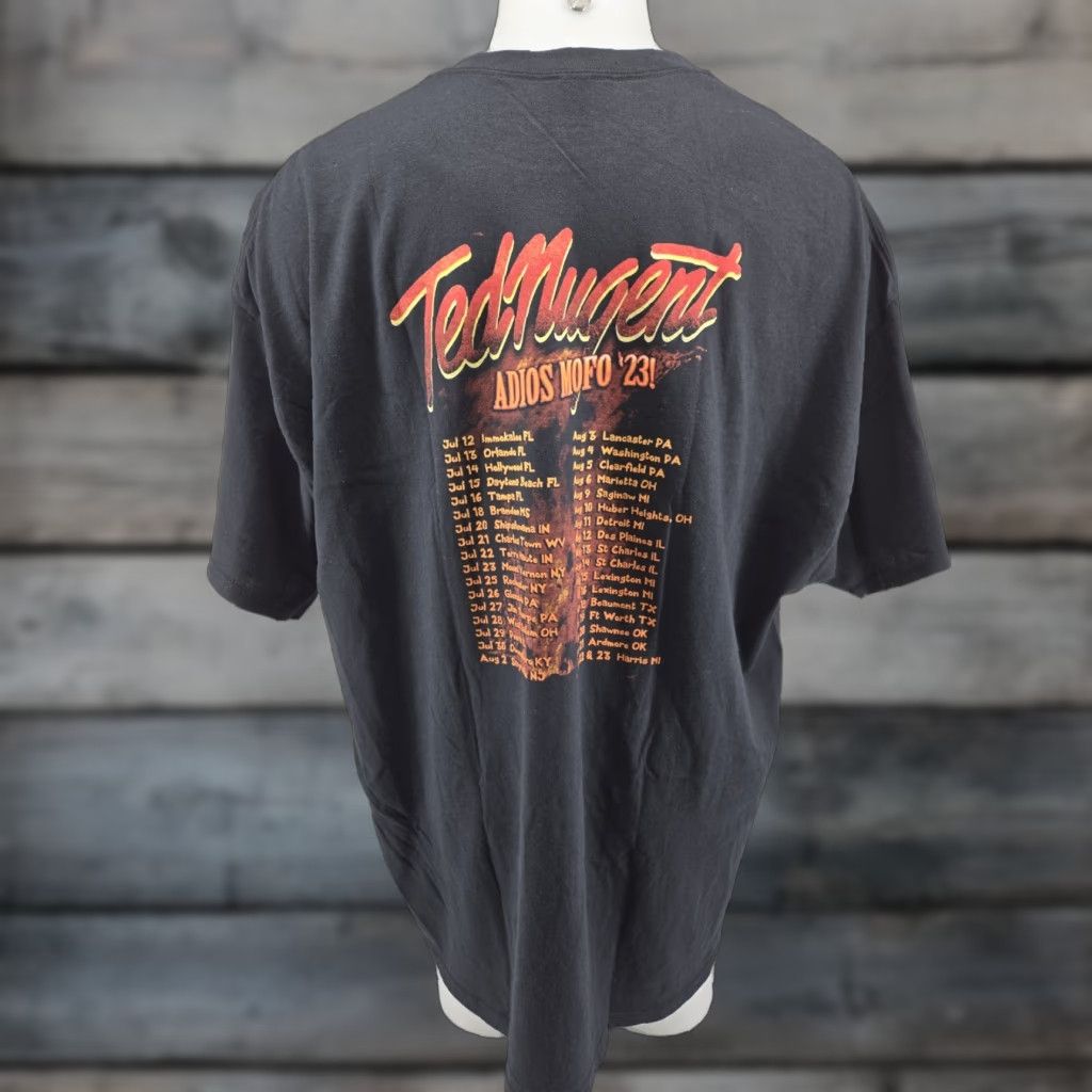 Gildan Ted Nugent Adios Mofo 2023 Tour T-Shirt Concert Music 3XL Black Gildan Short Sleeve Men Vintage No Size US XXL / EU 58 / 5 - 1 Thumbnail