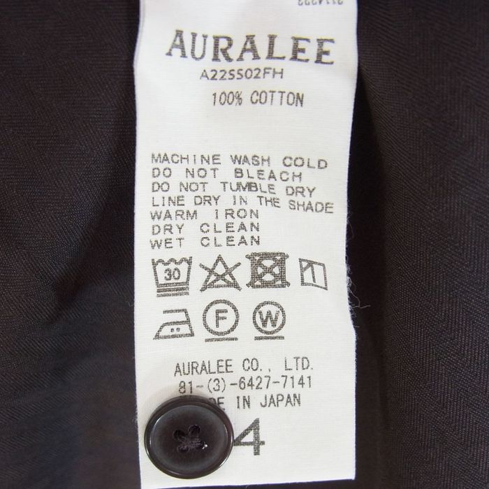 Auralee Auralee Herringbone Button Up Half Sleeve Shirt | Grailed