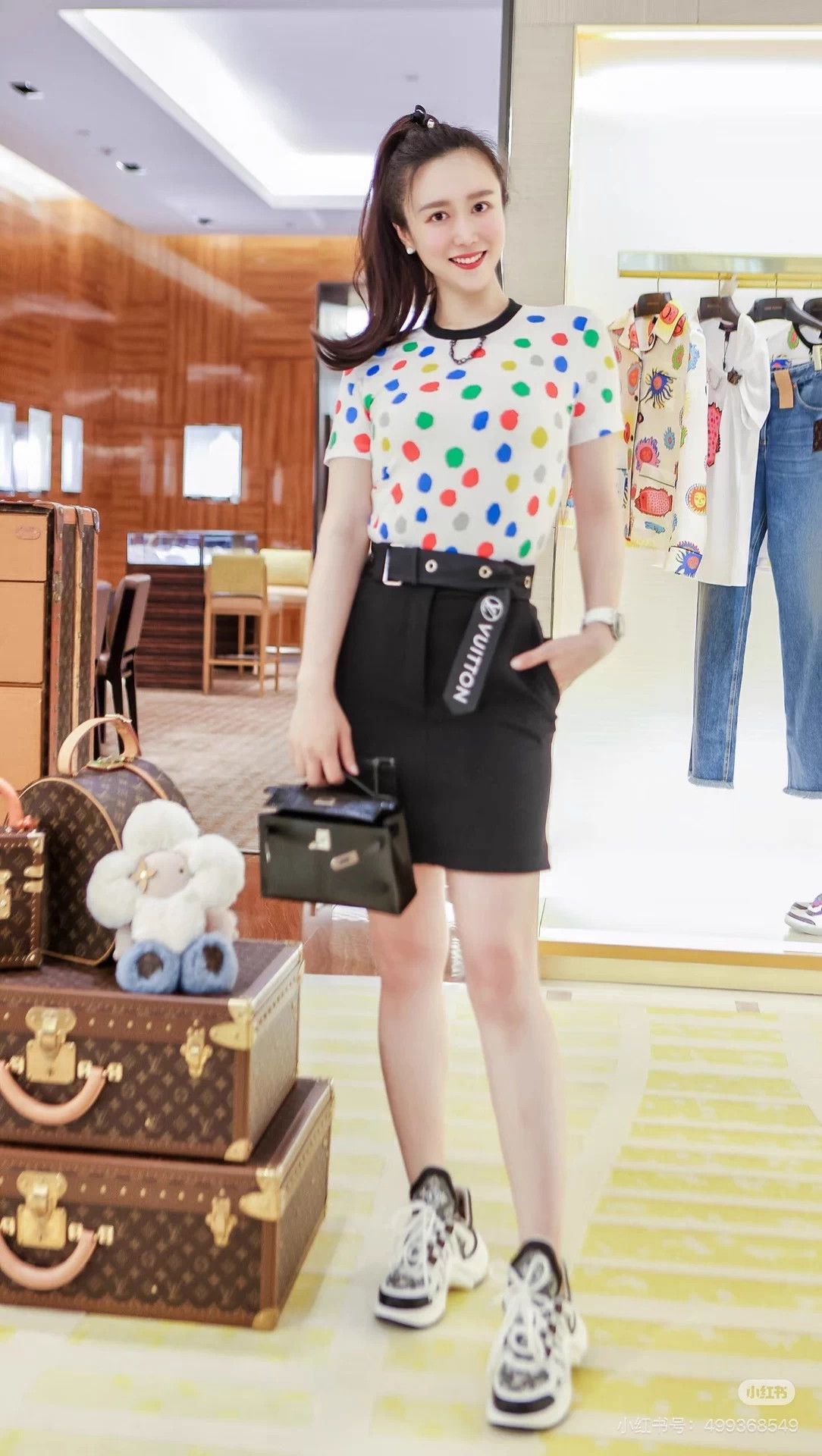 Louis Vuitton LV Logo Belted Short Skirt 99 New EU 34 Size 25" / US 0 / IT 36 - 8 Thumbnail