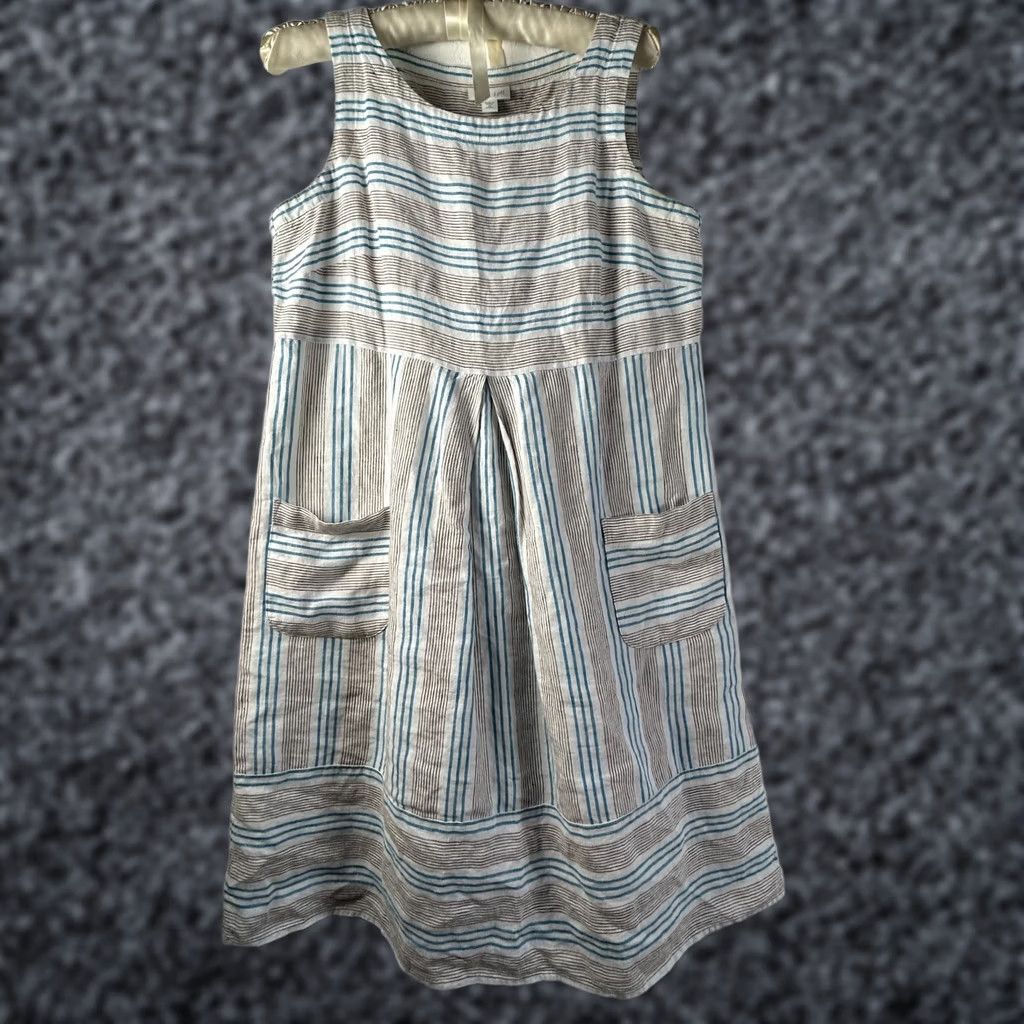 J. Jill J. Jill Love Linen Womens Shift Dress XS Petite Mini Multicolor Sleeveless Striped Casual Summer dress Size XS / US 0-2 / IT 36-38 - 1 Thumbnail