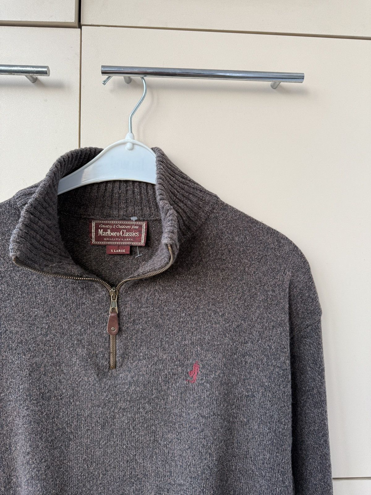 Marlboro Classics Marlboro classics Knit Wool sweater 1/3 zip brown 90s Size US XL / EU 56 / 4 - 11 Thumbnail