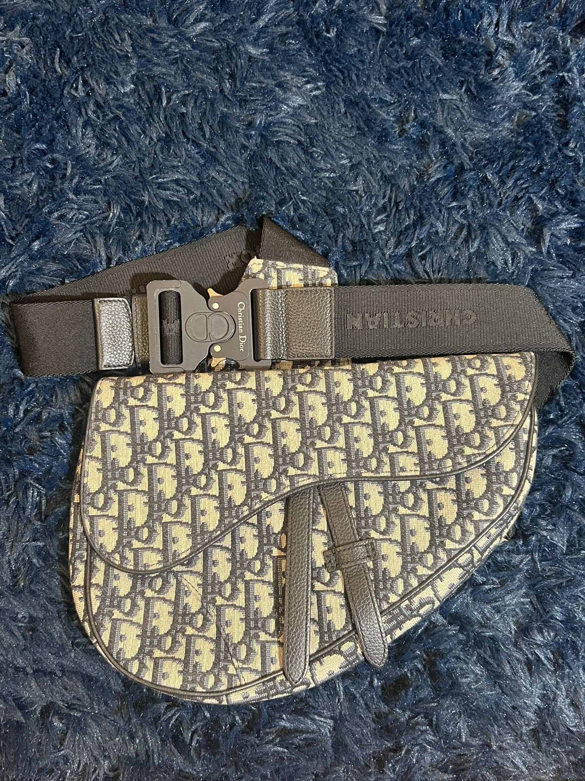 Dior Dior Saddle Bag Beige and Black Dior Oblique Jacquard Size ONE SIZE - 2 Thumbnail