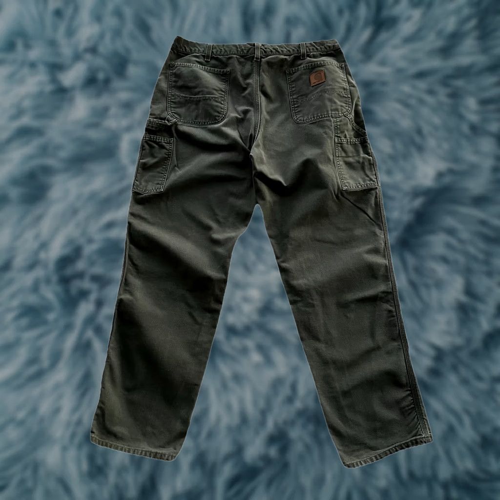 Carhartt VINTAGE Carhartt B11 MOS Work Carpenter Pants Duck Canvas Olive 40x32 Grunge 90s USA Mens Navy/Green or Olive? Size US 40 / EU 56 - 1 Thumbnail