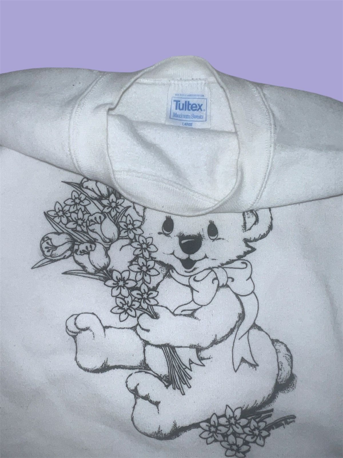 Vintage vintage teddy bear sweatshirt Size L / US 10 / IT 46 - 2 Thumbnail