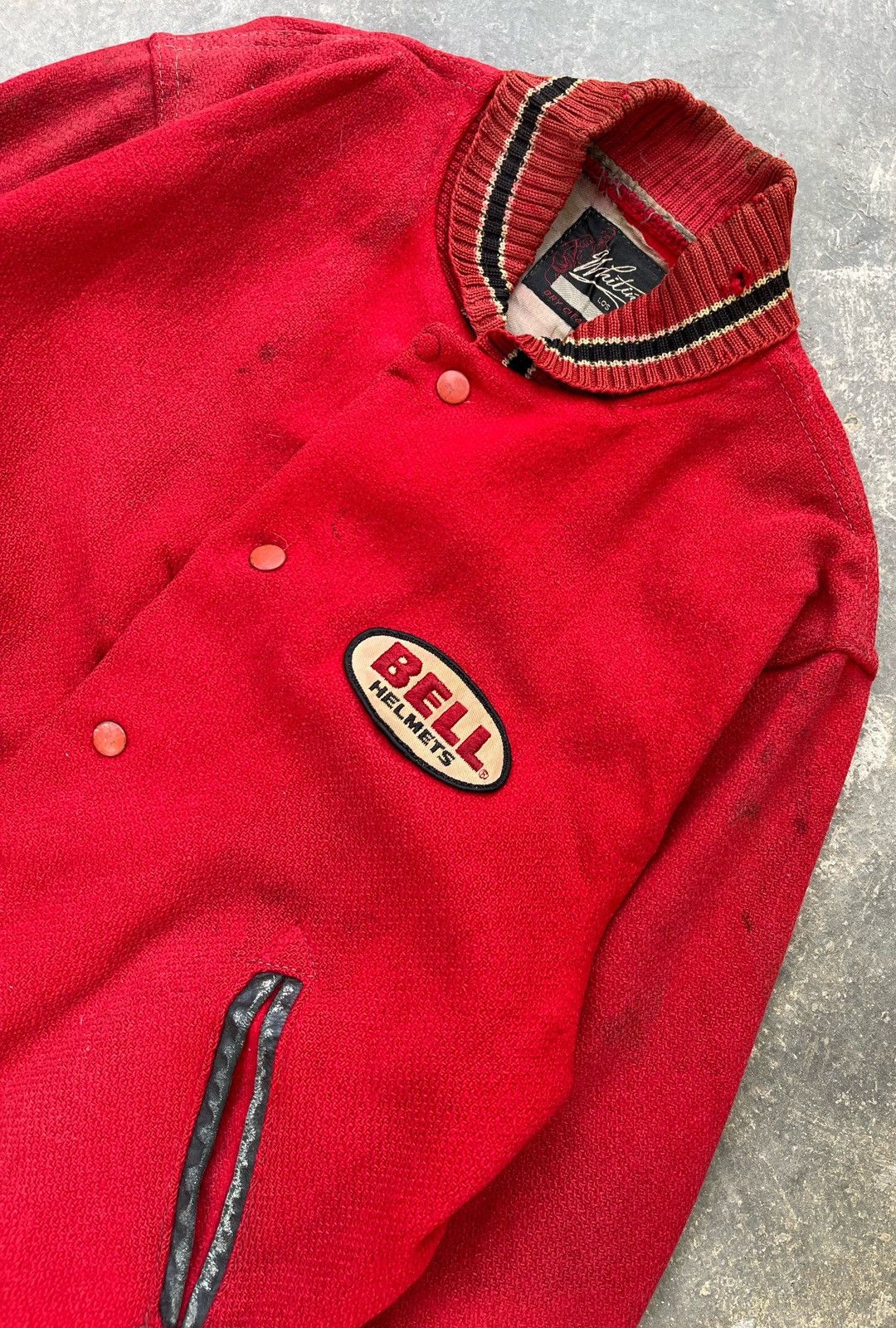 Vintage 🔥VINTAGE 70s BELL HELMETS VARSITY JACKET Size US M / EU 48-50 / 2 - 7 Thumbnail