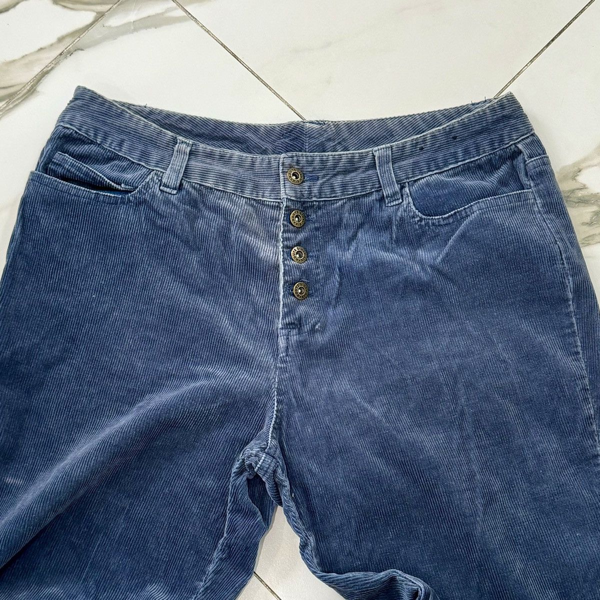 Route 66 × Vintage VINTAGE ROUTE 66 NAVY FLARE CORDUROY PANTS! Size US 30 / EU 46 - 3 Thumbnail