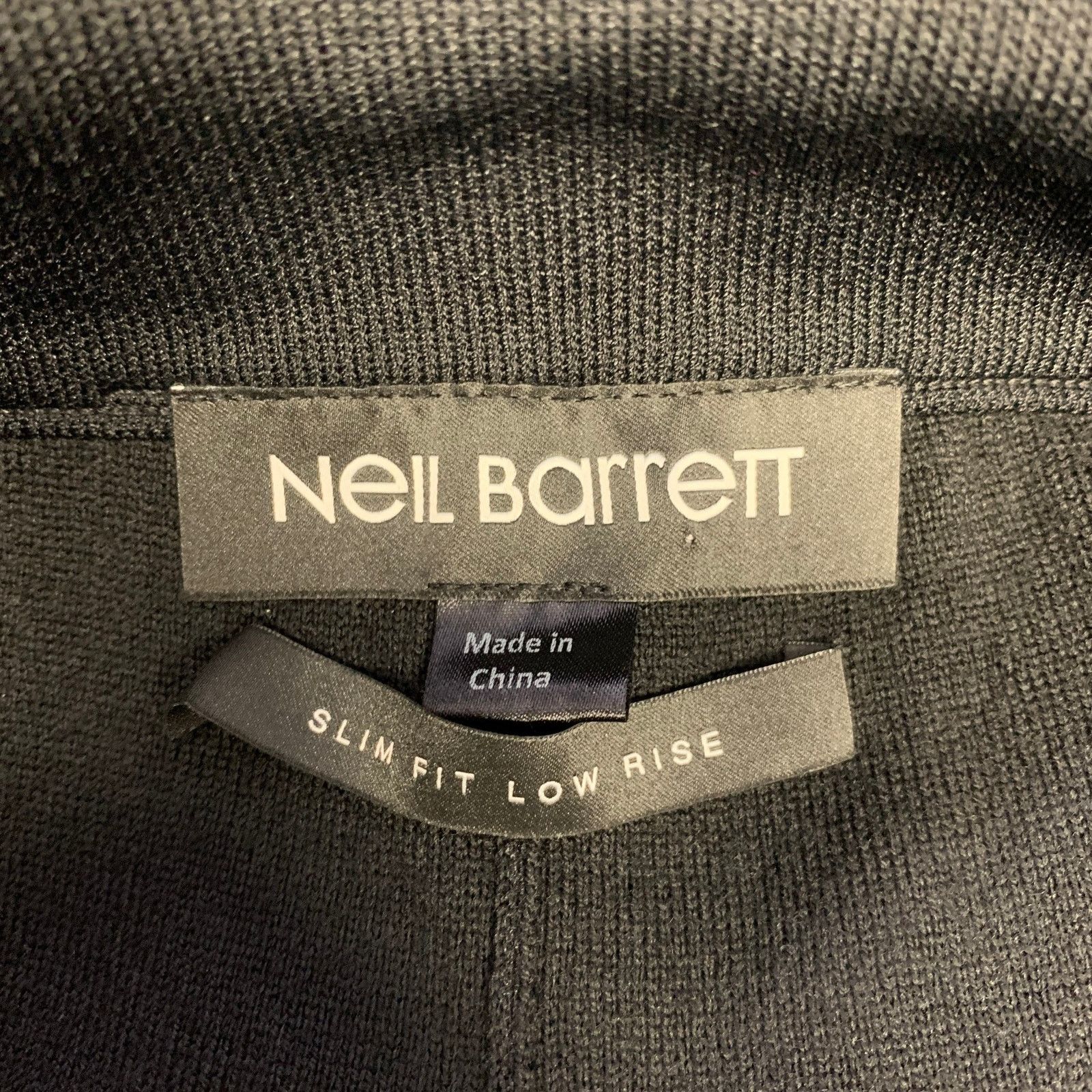 Neil Barrett NEIL BARRETT Size L Black Red Color Block Wool Joggers Size US 32 / EU 48 - 4 Thumbnail