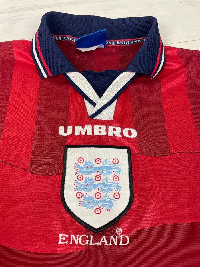Umbro Vintage Umbro England 1997 1999 Away Shirt SoccerJersey Size US XXL / EU 58 / 5 - 9 Thumbnail