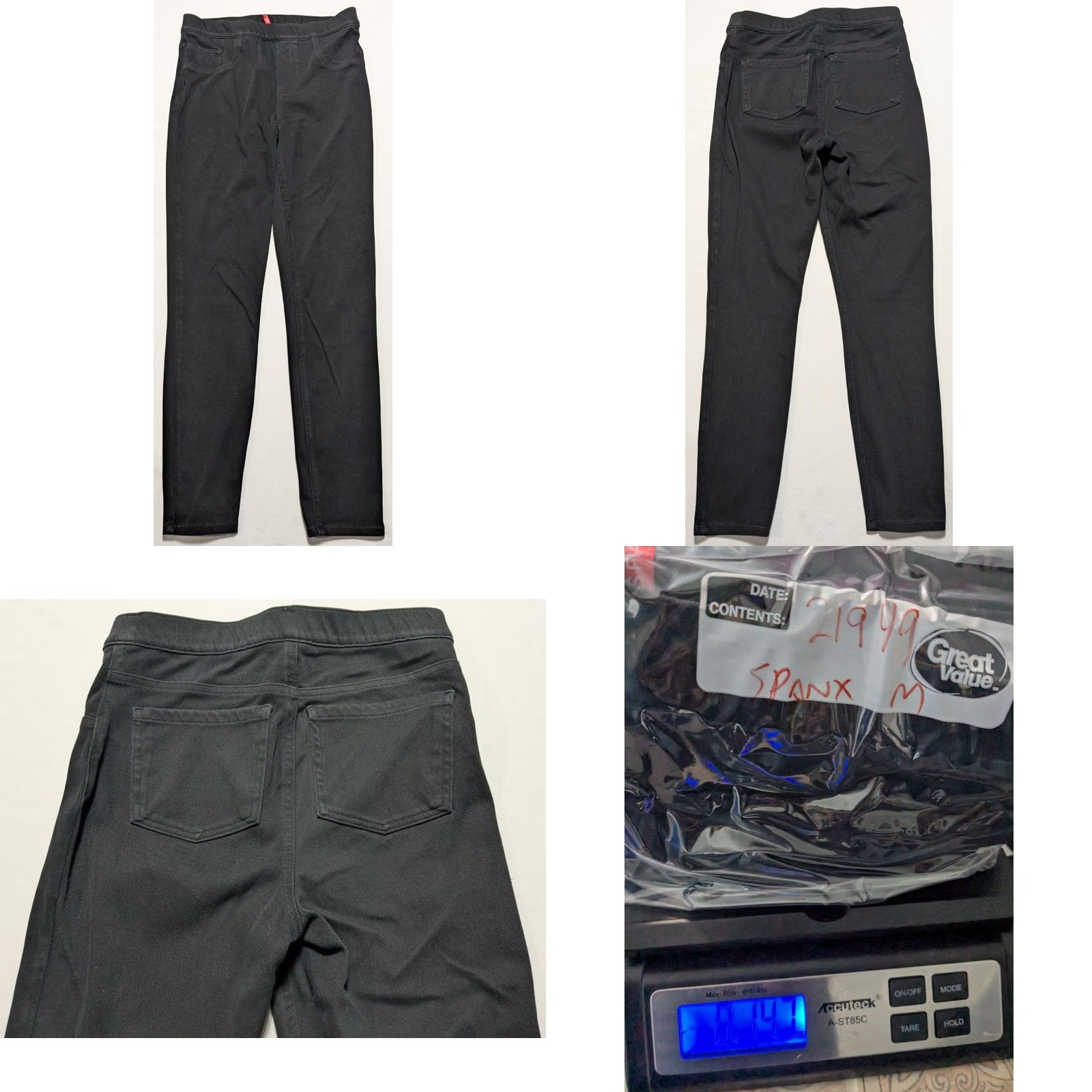 Spanx Spanx Jean-ish Ankle Leggings Black Pull on Pants Women Medium #20018R Size 32" / US 10 / IT 46 - 9 Thumbnail