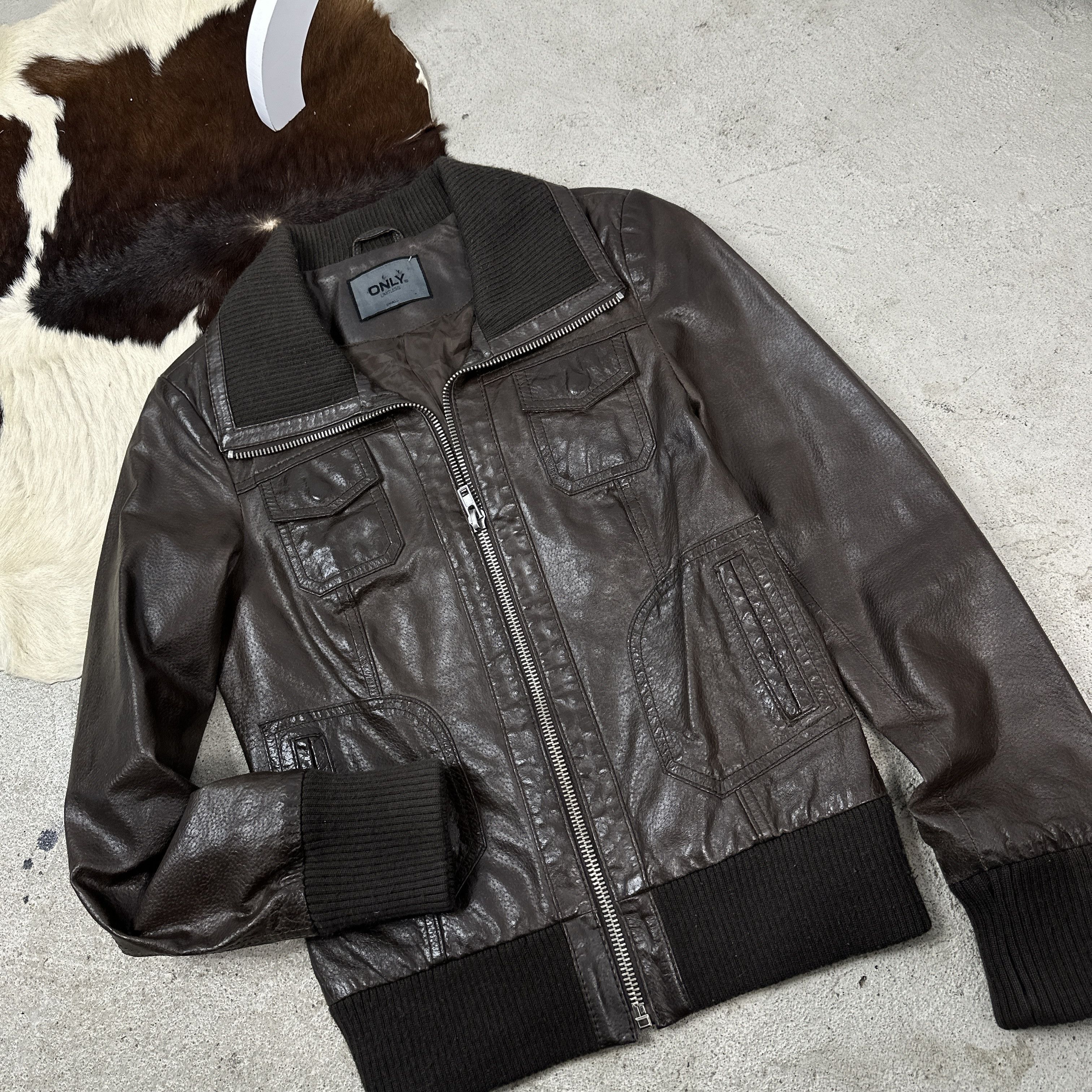 Vintage Vintage Biker Choclate Brown Leather Jacket Size US S / EU 44-46 / 1 - 3 Thumbnail
