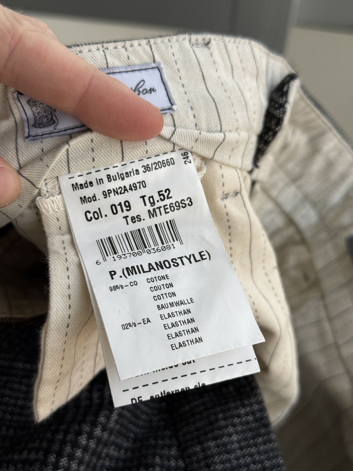 Mason's Masons Torino Style Gray Check Pants Milano Style Size US 34 / EU 50 - 11 Thumbnail
