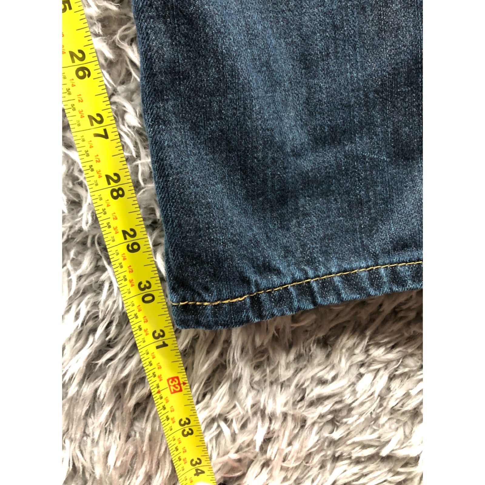 Levi's Levi's 559 Jeans Mid Rise Dark Wash Blue 38x32 Mens Regular Straight Denim Cotton Blend 5-Pocket Belt Loops Blue Size US 38 / EU 54 - 3 Thumbnail