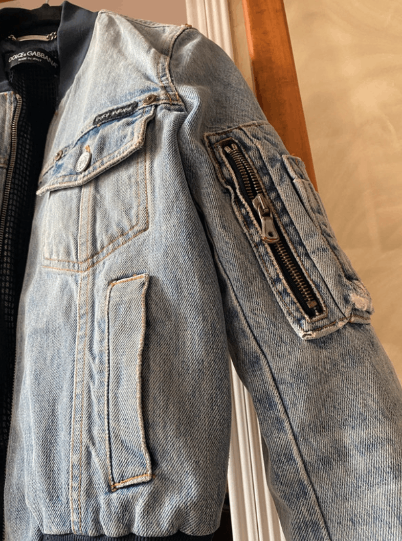 Dolce & Gabbana × Vintage Dolce Gabbana Jacket Bomber Denim Biker Moto Bike Racing Size S / US 4 / IT 40 - 11 Thumbnail