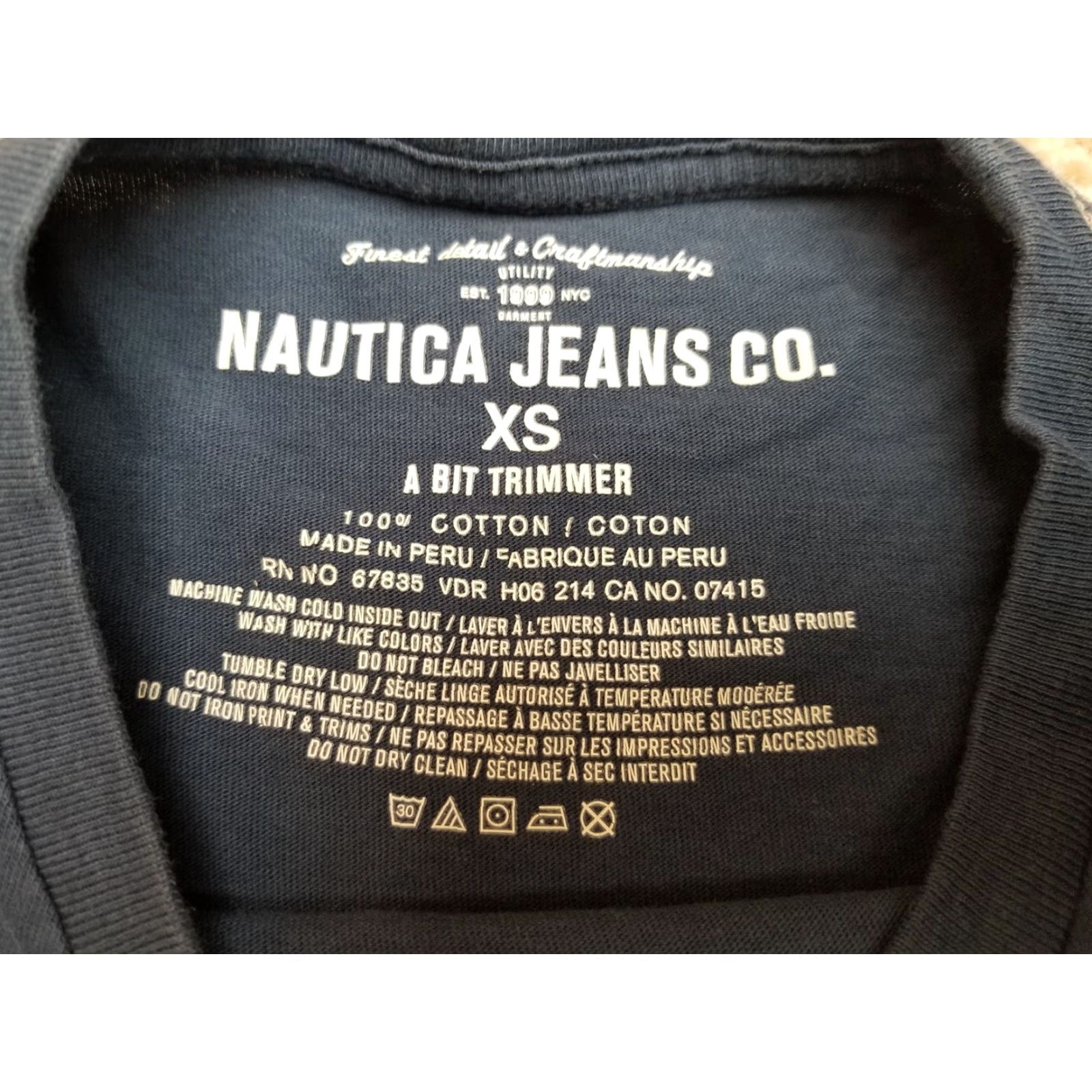 Nautica Nautica Angler Management Fisherman Shirt T-Shirt Crewneck Mens XS Blue Jersey Logo 90s USA Sports Size US XS / EU 42 / 0 - 4 Thumbnail