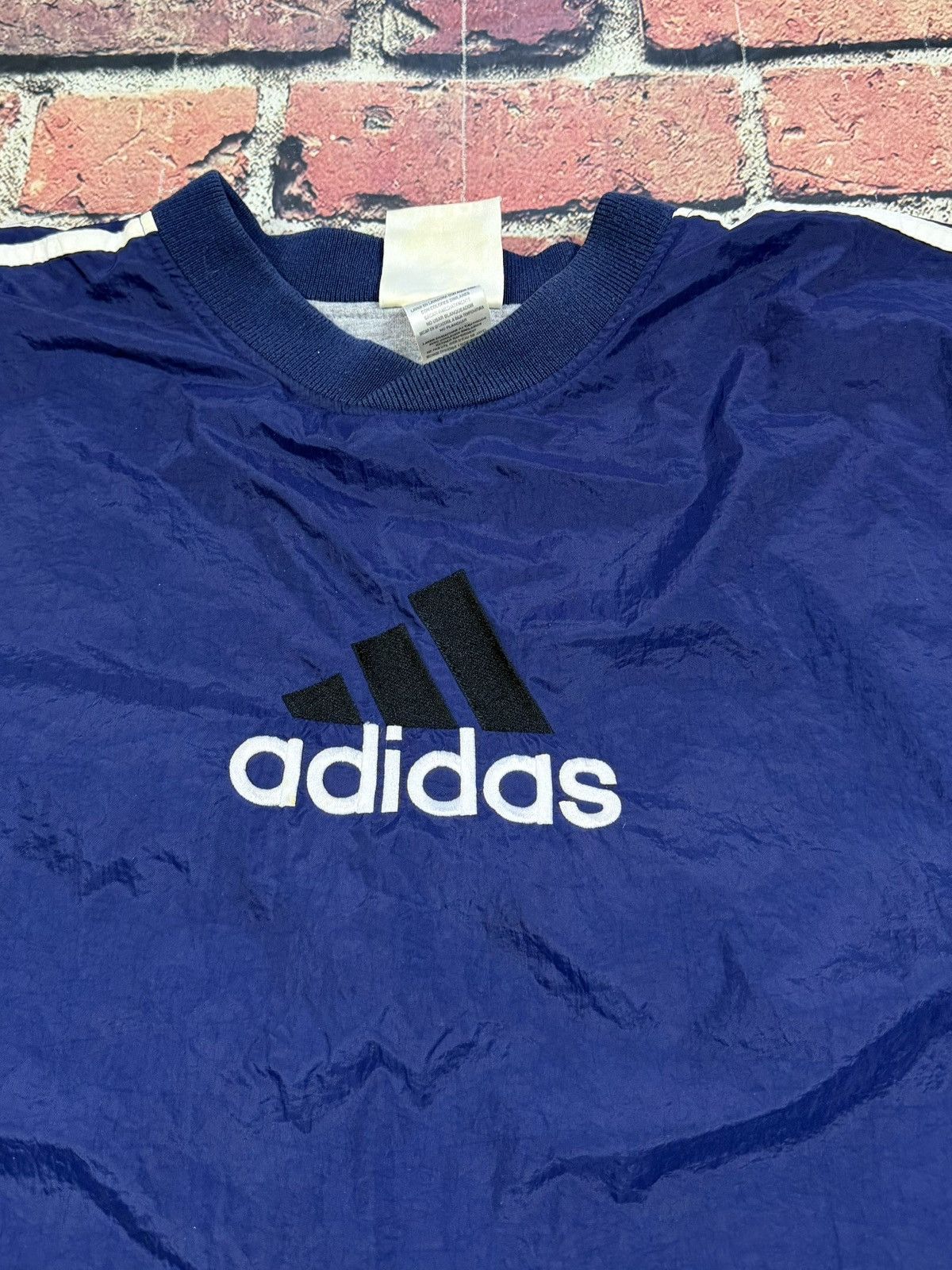Adidas Vintage Adidas Pullover Jacket Windbreaker Lined 3 Stripe Size US XL / EU 56 / 4 - 7 Thumbnail
