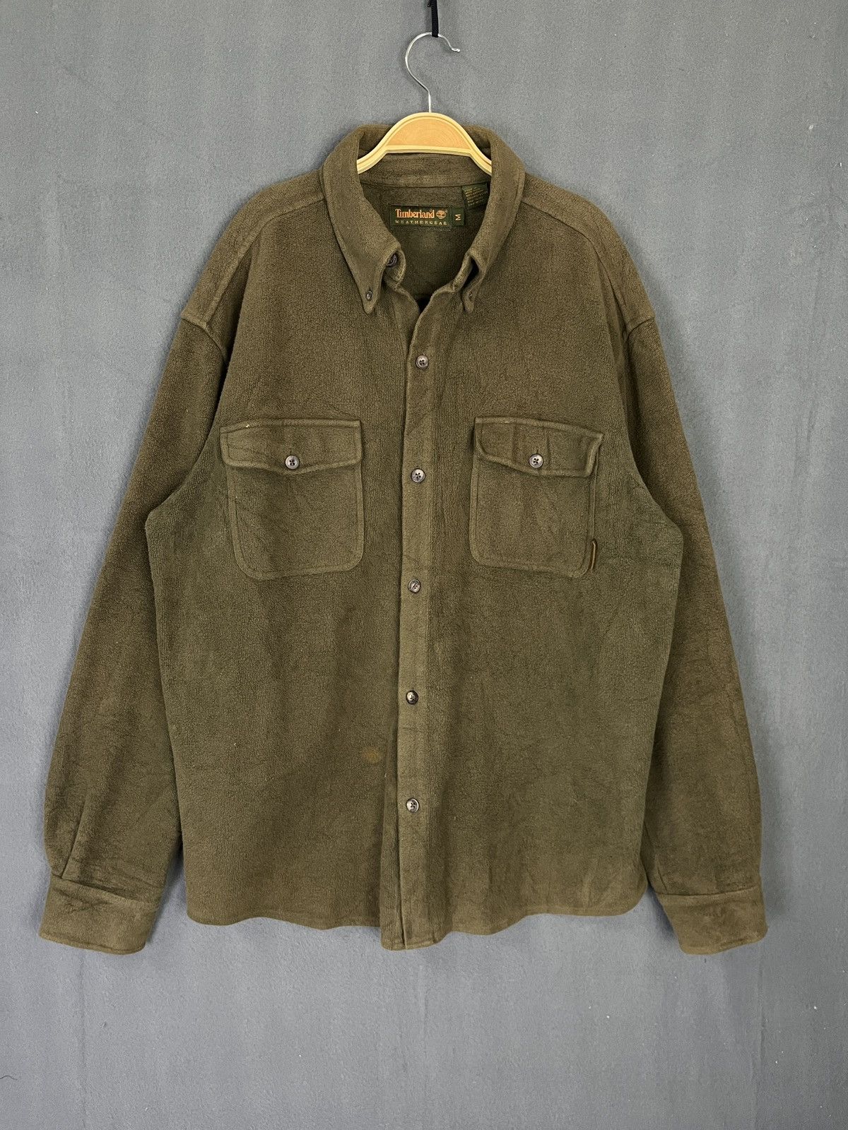 Timberland × Vintage Vintage 90s Fall 1998 Timberland Button Down Baggy Overshirt Size US M / EU 48-50 / 2 - 1 Thumbnail