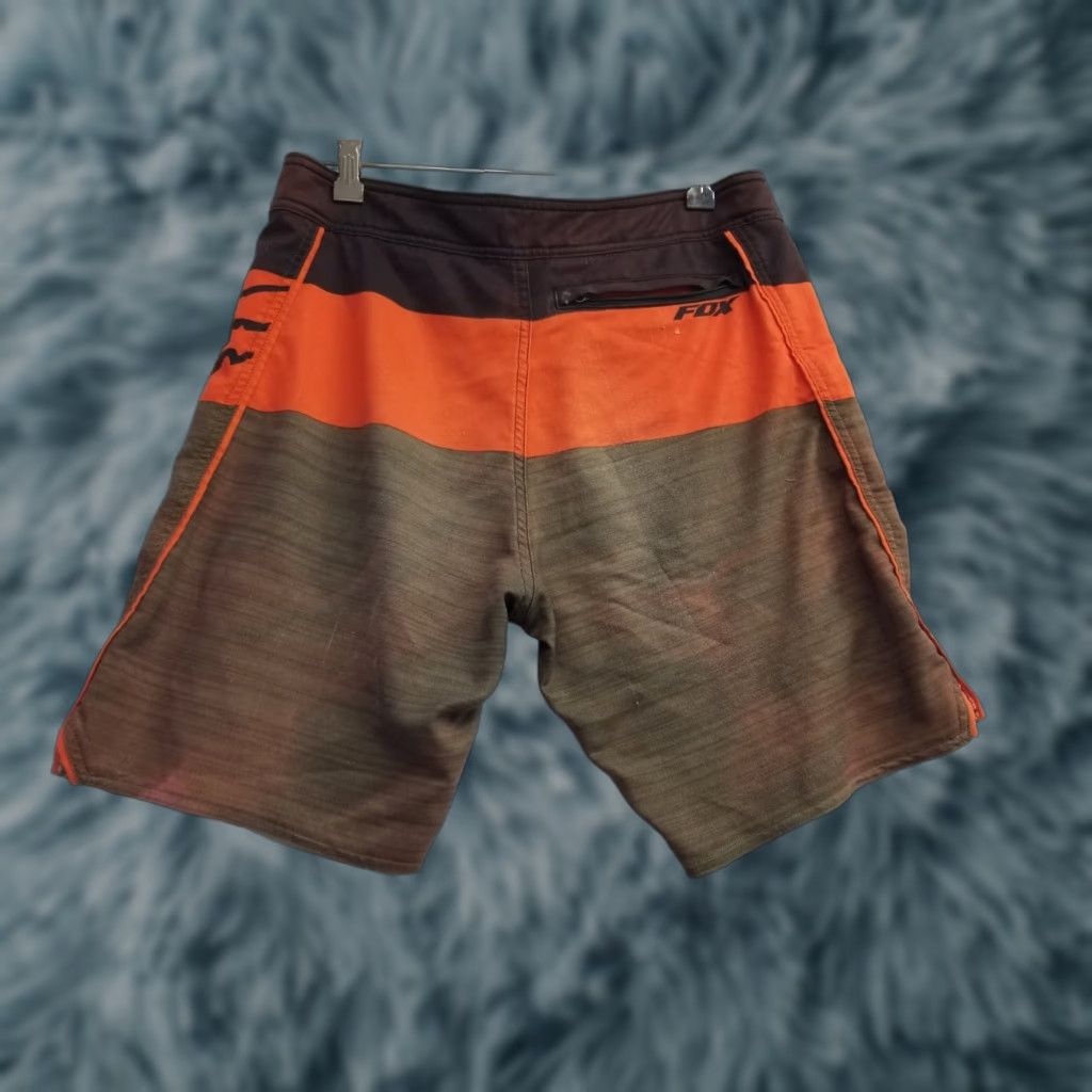 Fox Racing Fox Racing Shorts Board Shorts Mens 32 Orange Logo Swim Trunks Stretch Pockets Beach Surfing Boating Pool Swimming Geometric Pattern Fox Size US 32 / EU 48 - 1 Thumbnail
