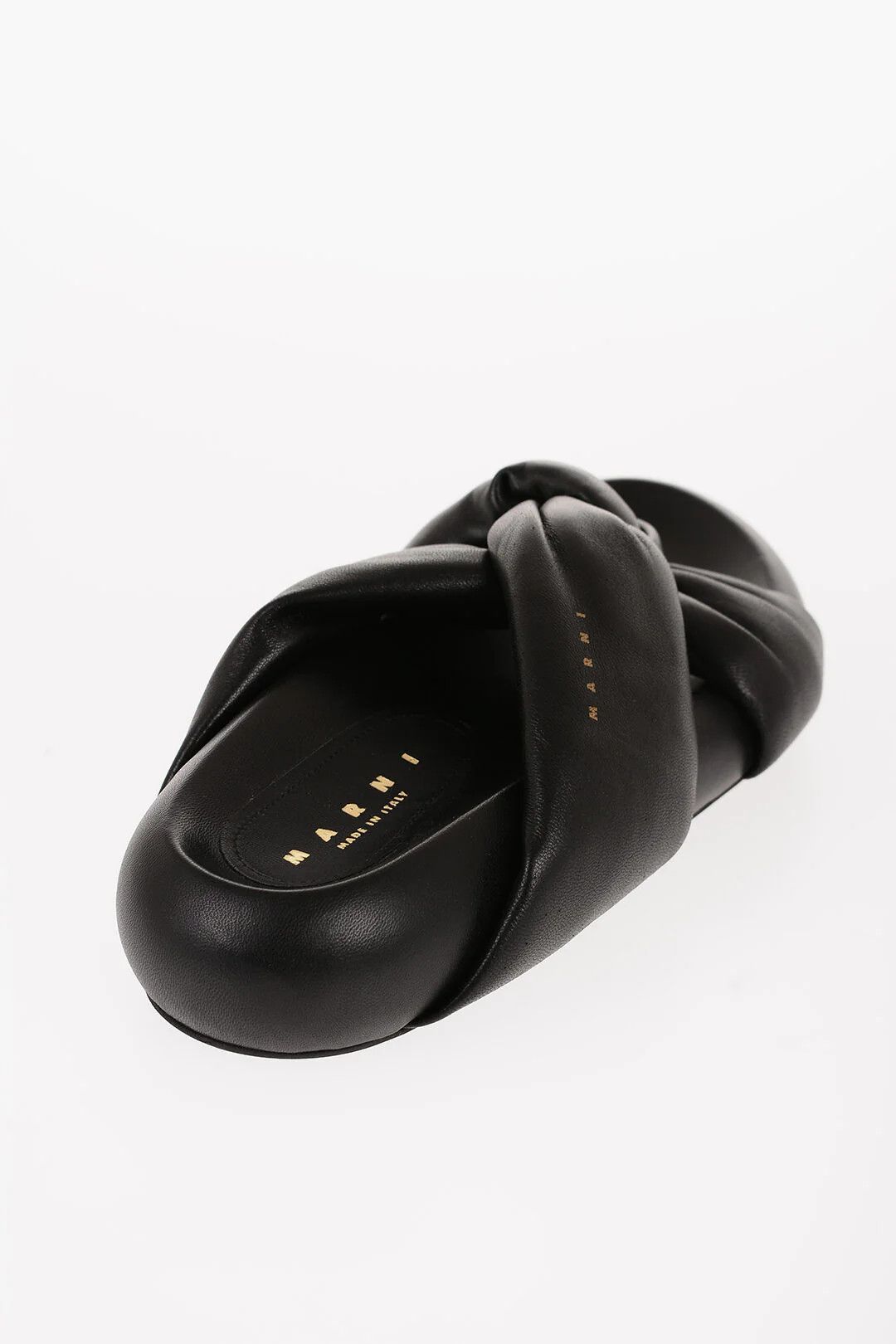 Marni og1mm0326 Padded Leather Sandals in Black Size US 6 / IT 36 - 4 Thumbnail