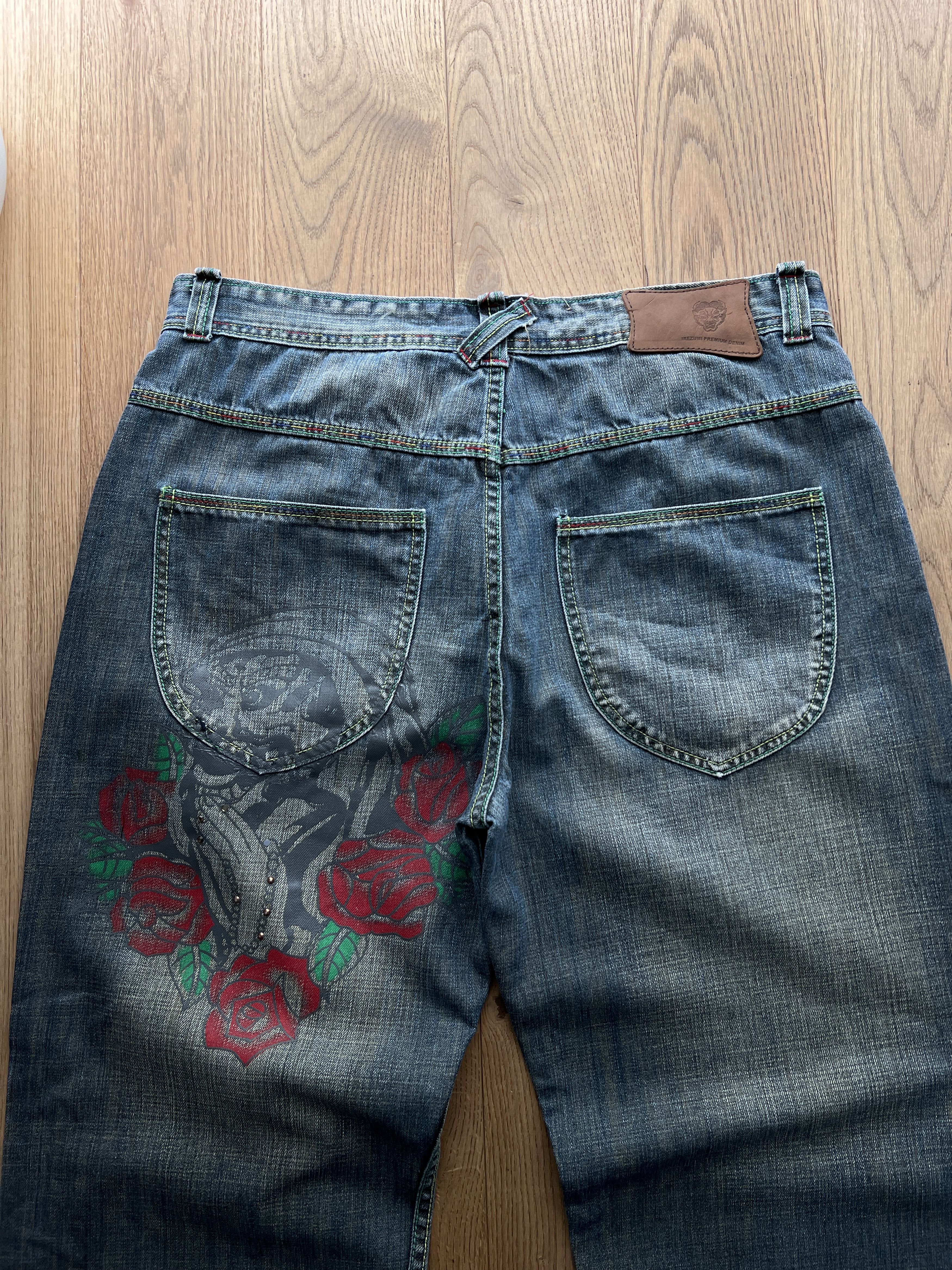 Designer Crazy! Irezumi Japan baggy denim rap 90s printed y2k hip hop Size US 38 / EU 54 - 8 Thumbnail