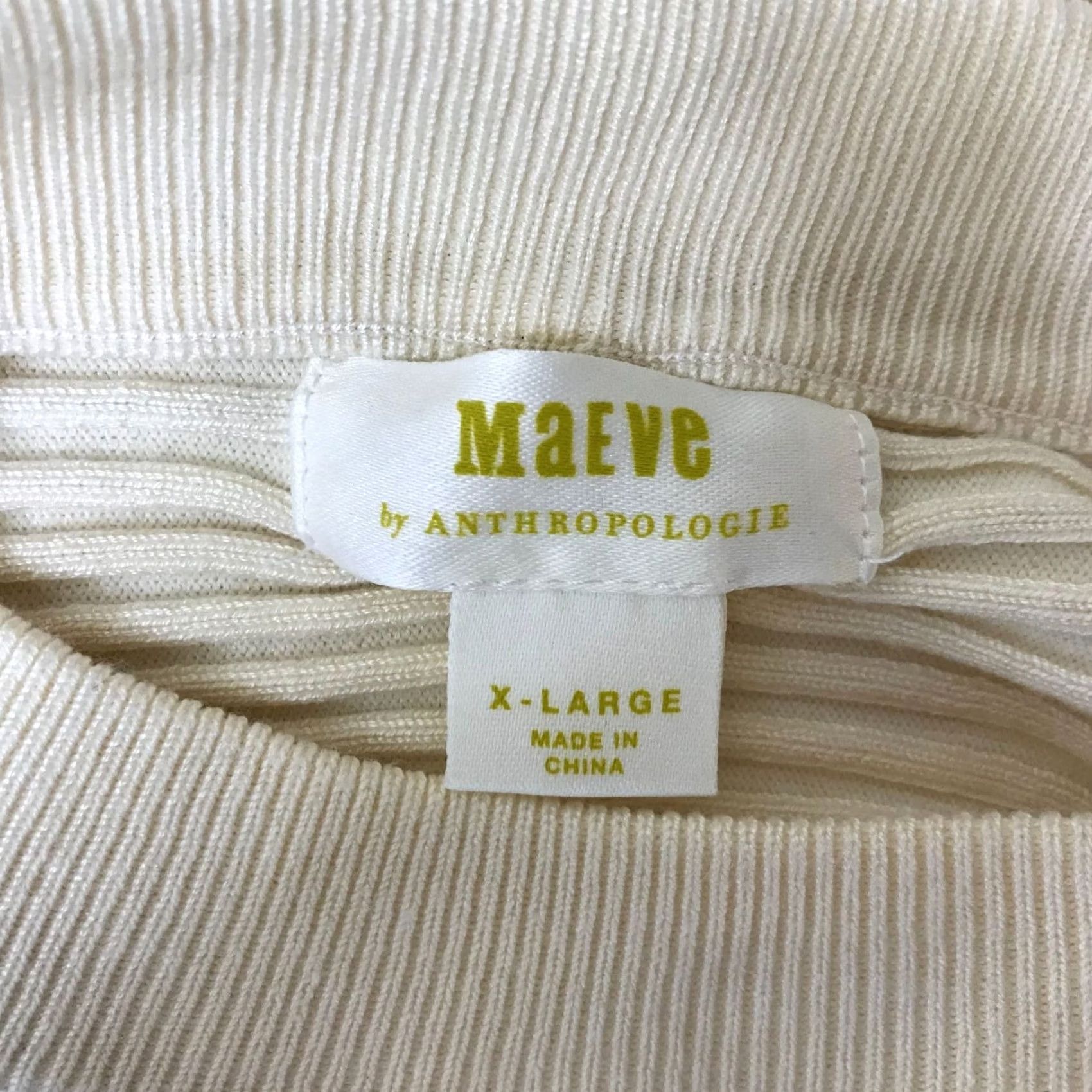 Vintage MAEVE XL WOMENS CREAM LONG SLEEVE SWEATER TOP Size XL / US 12-14 / IT 48-50 - 7 Thumbnail