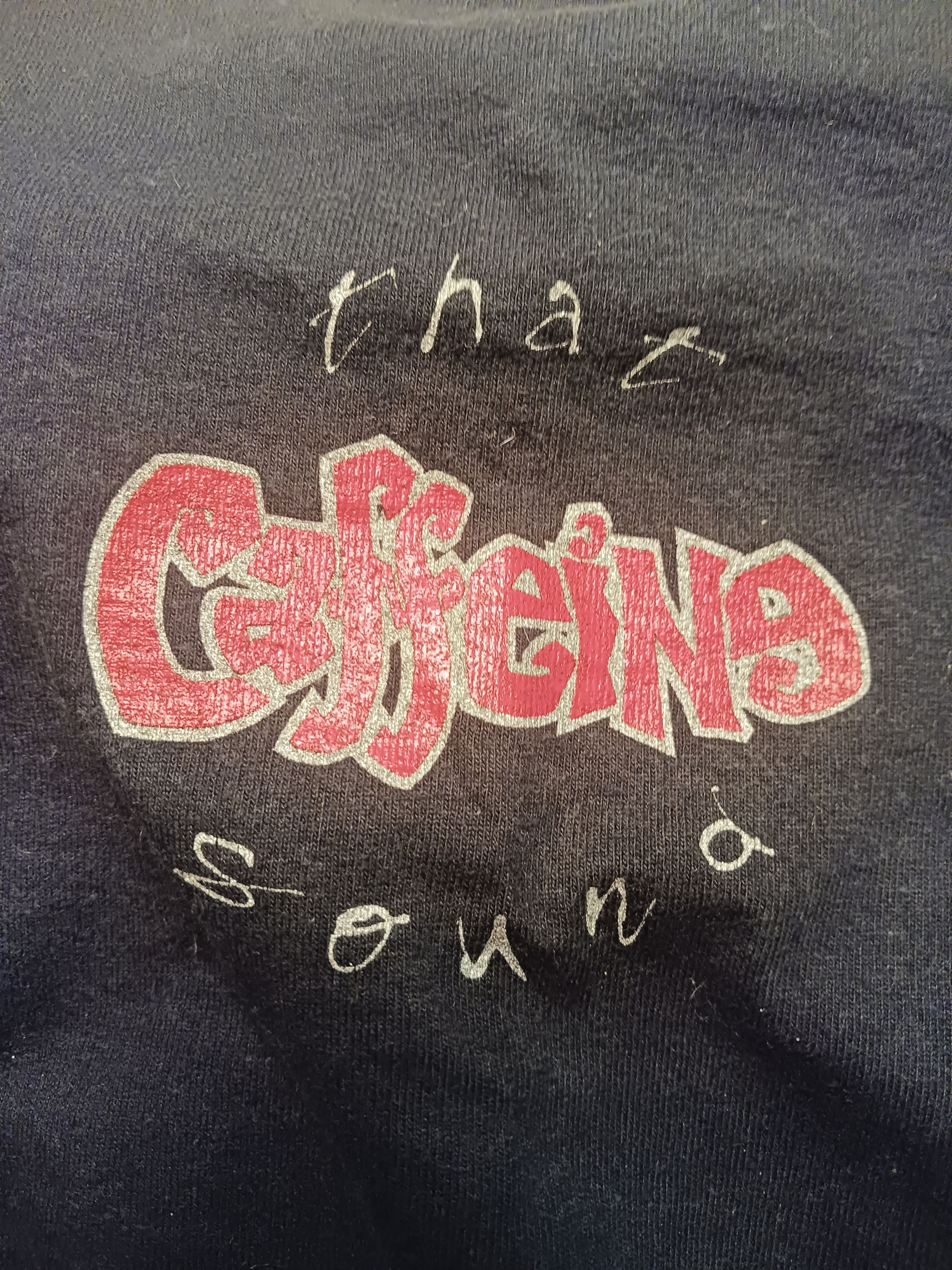 Vintage CAFFEINE CLOTHING RECORDS THAT SOUND L/S LARGE RAVE Size US L / EU 52-54 / 3 - 2 Thumbnail