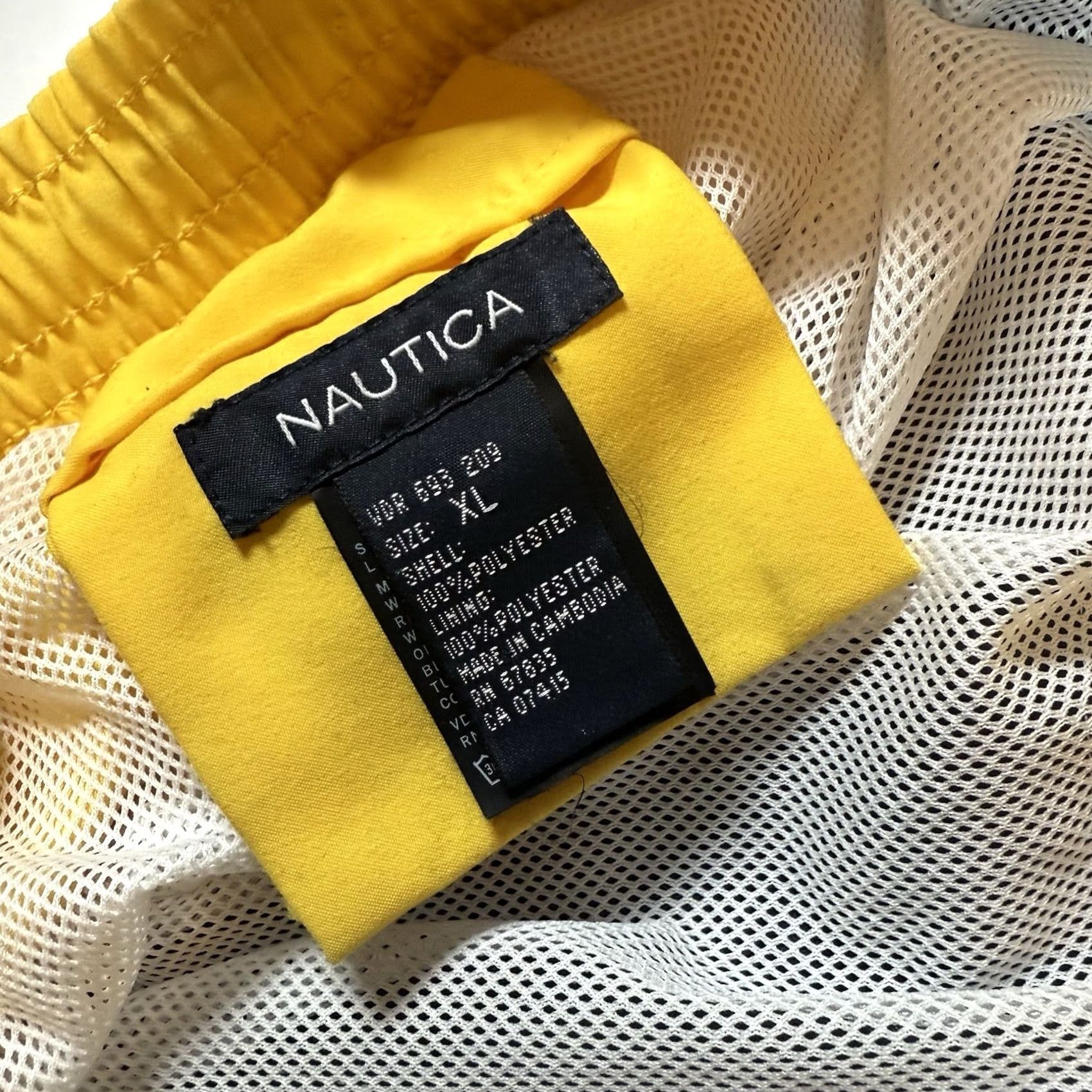 Nautica VINTAGE Nautica Swim Trunks Mens XL Yellow Blue Sailing Size US 36 / EU 52 - 4 Thumbnail