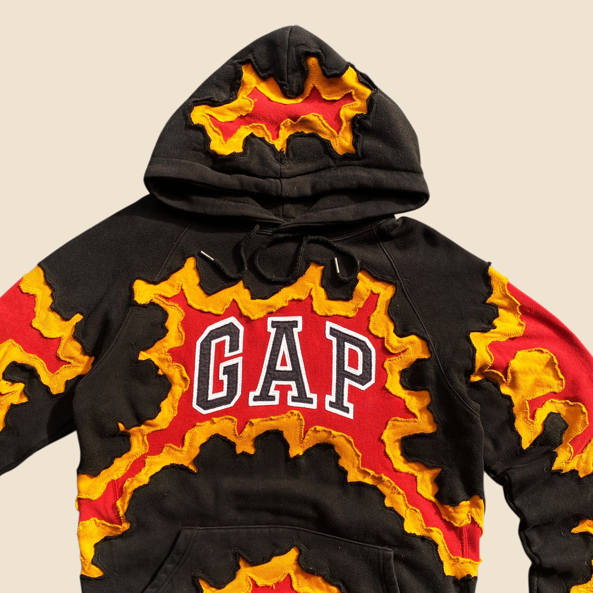 Gap × Handmade 1 OF 1 REWORKED GAP CRACKY 3 TONED HOODIE SIZE M Size US M / EU 48-50 / 2 - 3 Thumbnail