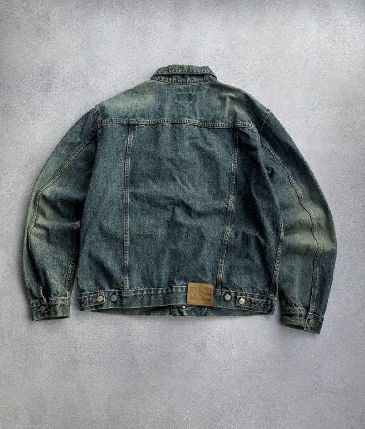 Polo Ralph Lauren Vintage Polo Jeans Ralph Lauren Dirty Denim Mens Jacket Size US XL / EU 56 / 4 - 3 Thumbnail