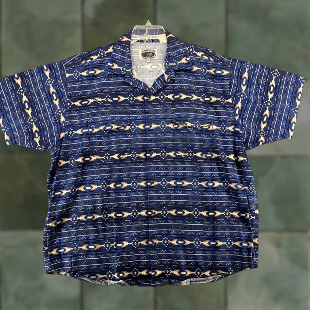 Vintage Vintage Cumberland Outfitters Men's XL Aztec Southwestern Pattern Long Sleeve Button-Up Shirt Size US XL / EU 56 / 4 - 1 Thumbnail
