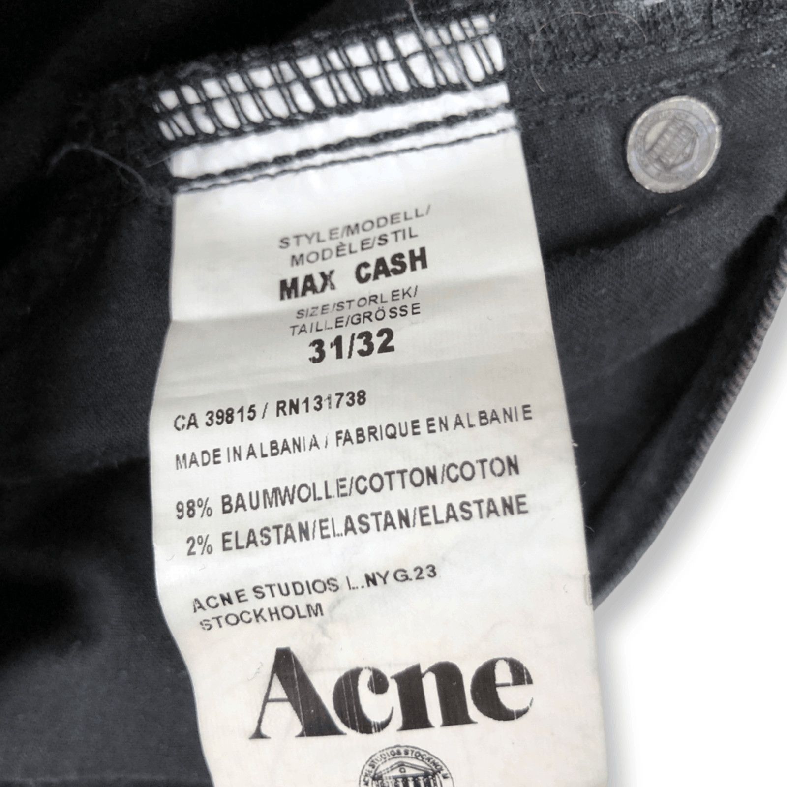 Acne Studios Acne Studios Max Cash Jeans 31/32 Size US 31 - 8 Thumbnail