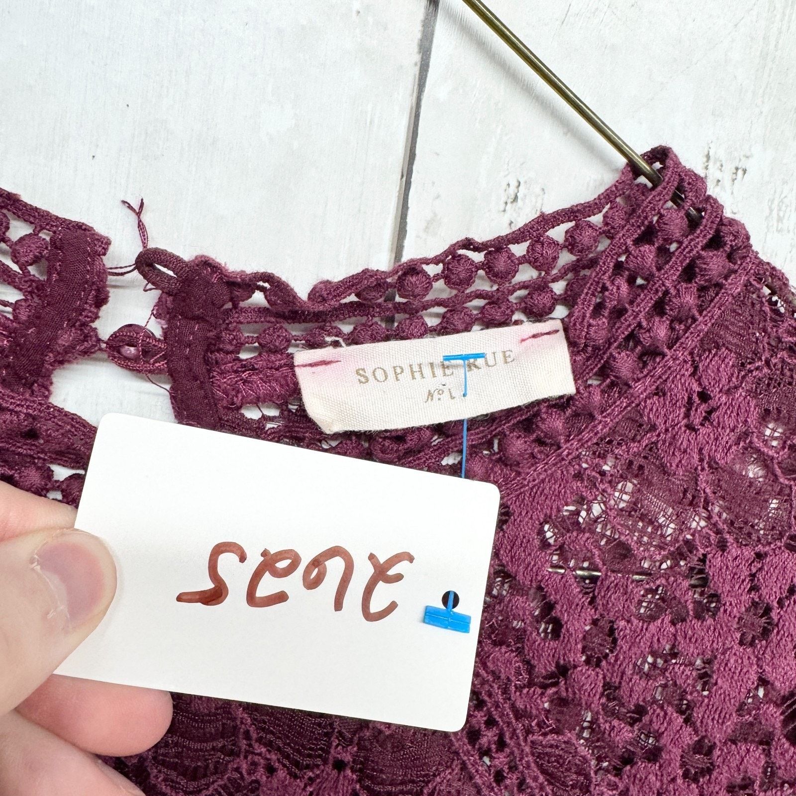 Other Sophie Rue Shirt Size Large Lace Trim Long Sleeve Blouse Size L / US 10 / IT 46 - 2 Thumbnail