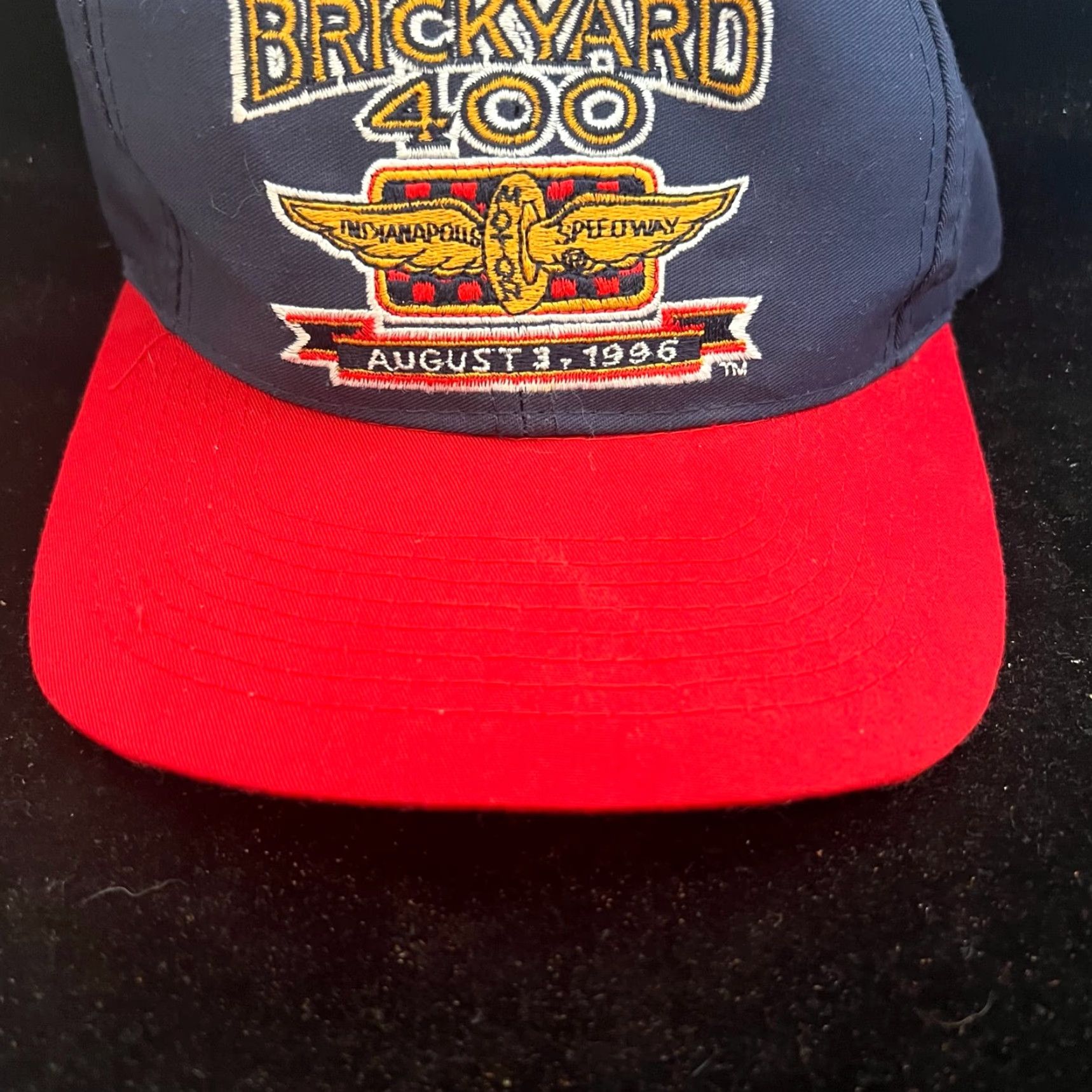Logo 7 VINTAGE Logo 7 Hat Cap Snap Back Trucker Blue Red Mens 1996 Brickyard 400 White? Size ONE SIZE - 2 Thumbnail