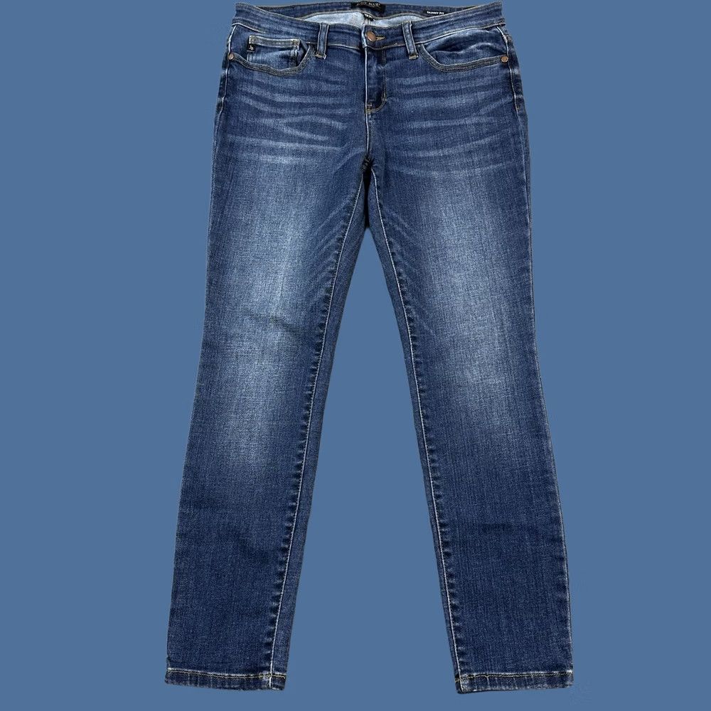 Denime Judy Blue Jeans Women's 13/31 Blue Denim Skinny Fit Stretch Mid Rise Casual Jeans Size 24" / US 00 / IT 34 - 1 Thumbnail