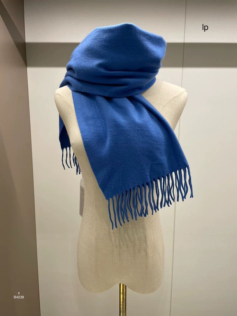 Loro Piana LORO PIANA Blue cashmere scarf Size ONE SIZE - 1 Thumbnail