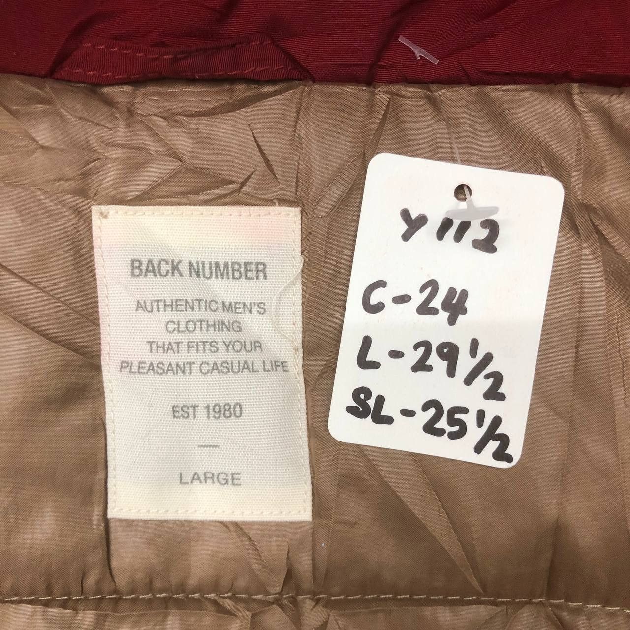 Japanese Brand Y112. JAPAN BACK NUMBER PUFFER WINTER JACKET Size US L / EU 52-54 / 3 - 11 Thumbnail