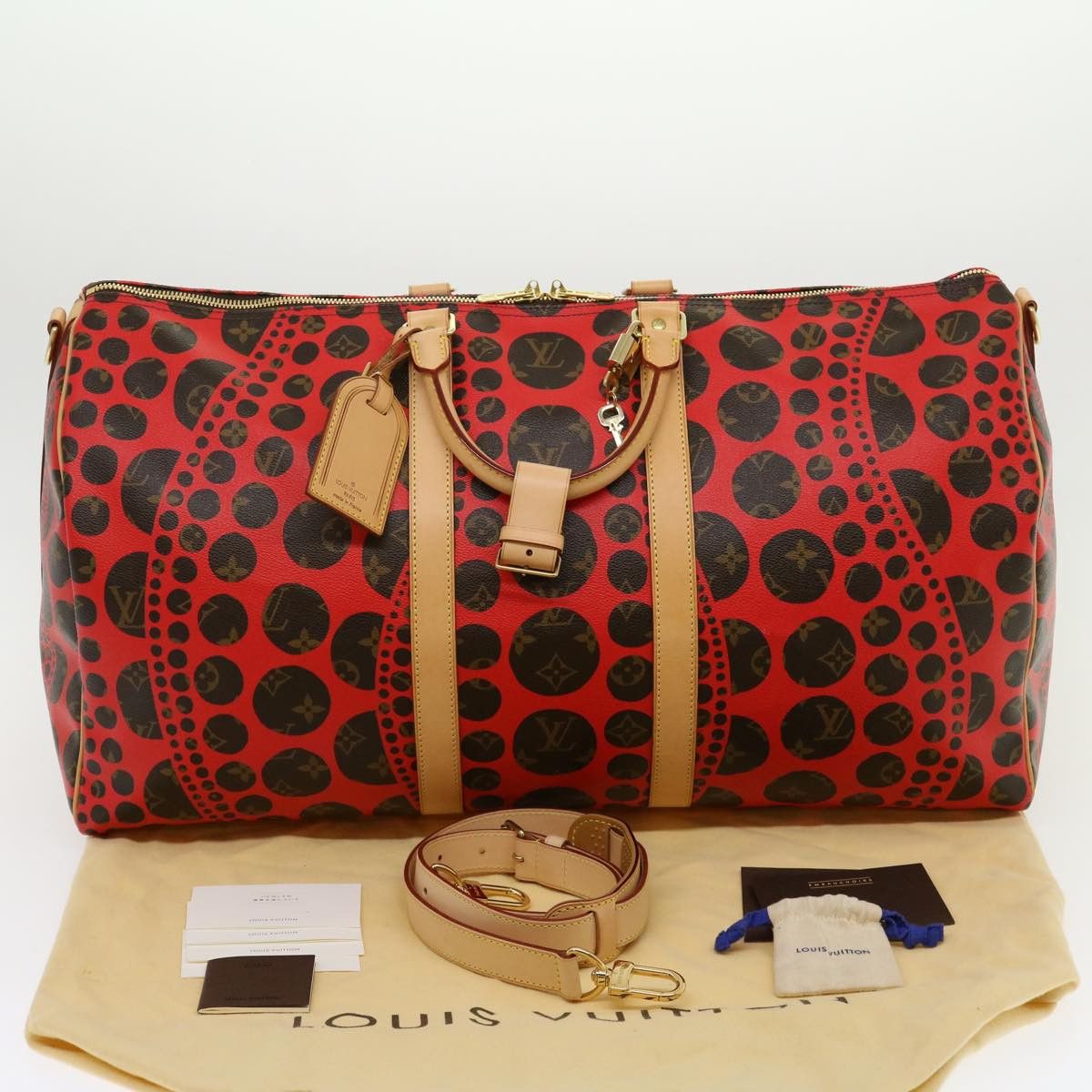 Louis Vuitton LOUIS VUITTON Monogram Yayoi Kusama Keepall Bandouliere55 Size ONE SIZE - 12 Thumbnail