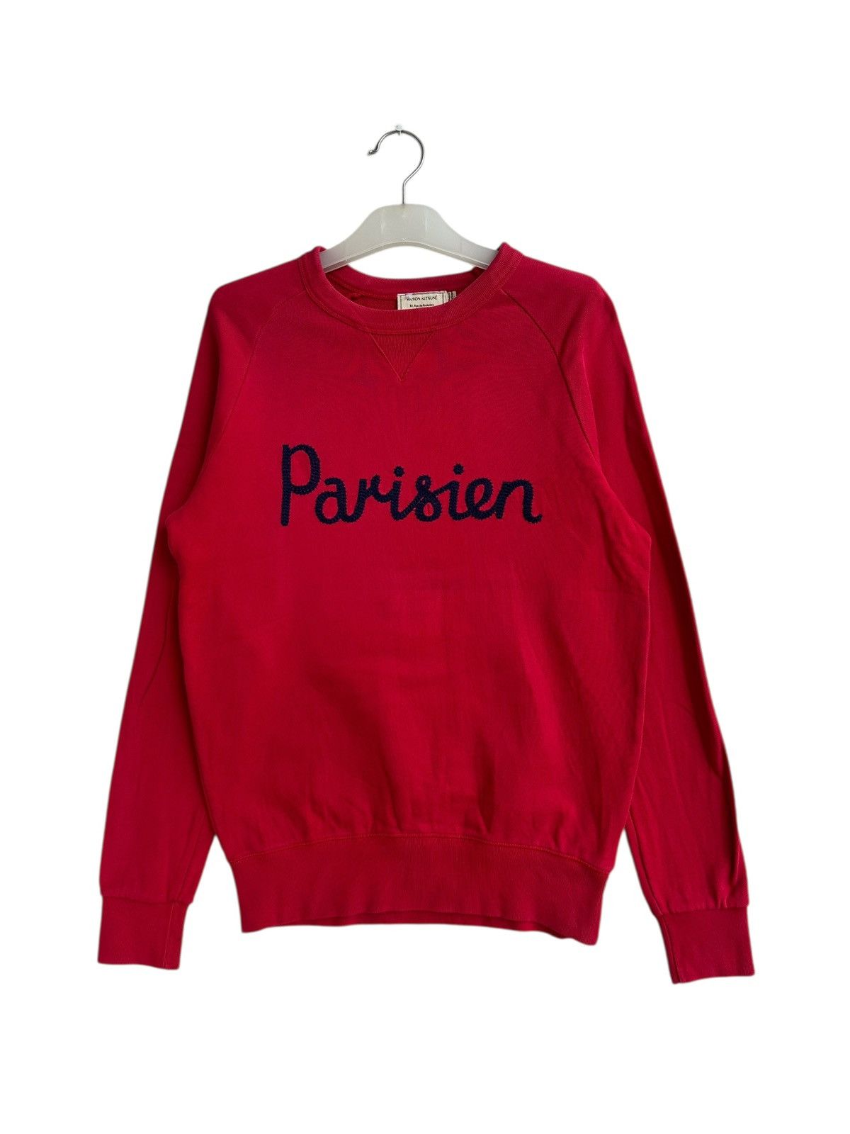 Maison Kitsune Maison Kitsune Parisien Spellout Sweatshirt Size XS fit S/M Size US S / EU 44-46 / 1 - 1 Thumbnail