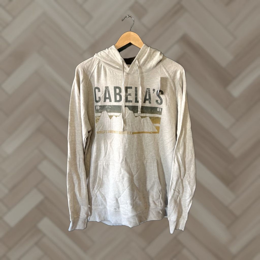 Vintage Cabelas Mens Gray Pullover Hooded Sweatshirt Size Medium NWT Size US M / EU 48-50 / 2 - 1 Thumbnail