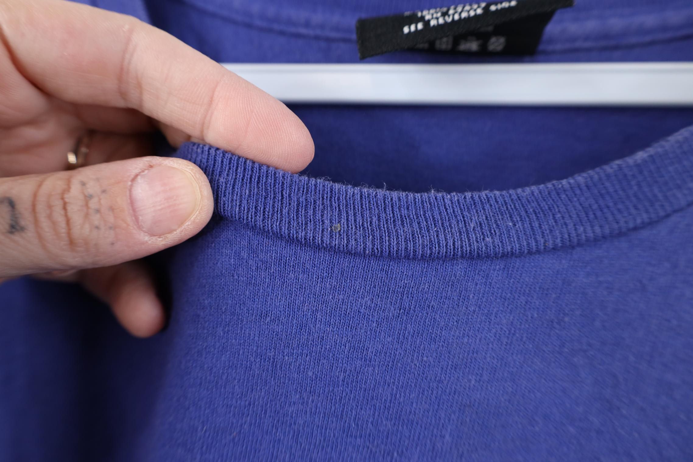 Polo Ralph Lauren Vintage 90s Ralph Lauren Center Logo T-Shirt Blue Cotton Size US XL / EU 56 / 4 - 6 Thumbnail