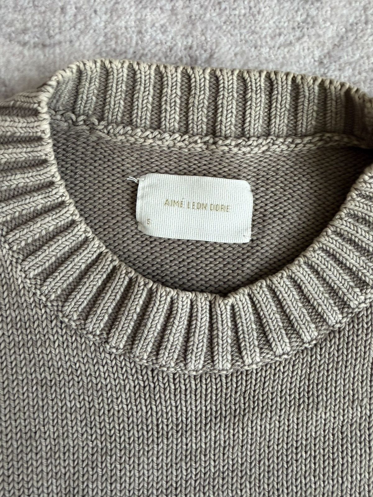 Aime Leon Dore Aime Leon Dore Washed Khaki Sweater Size US S / EU 44-46 / 1 - 2 Thumbnail