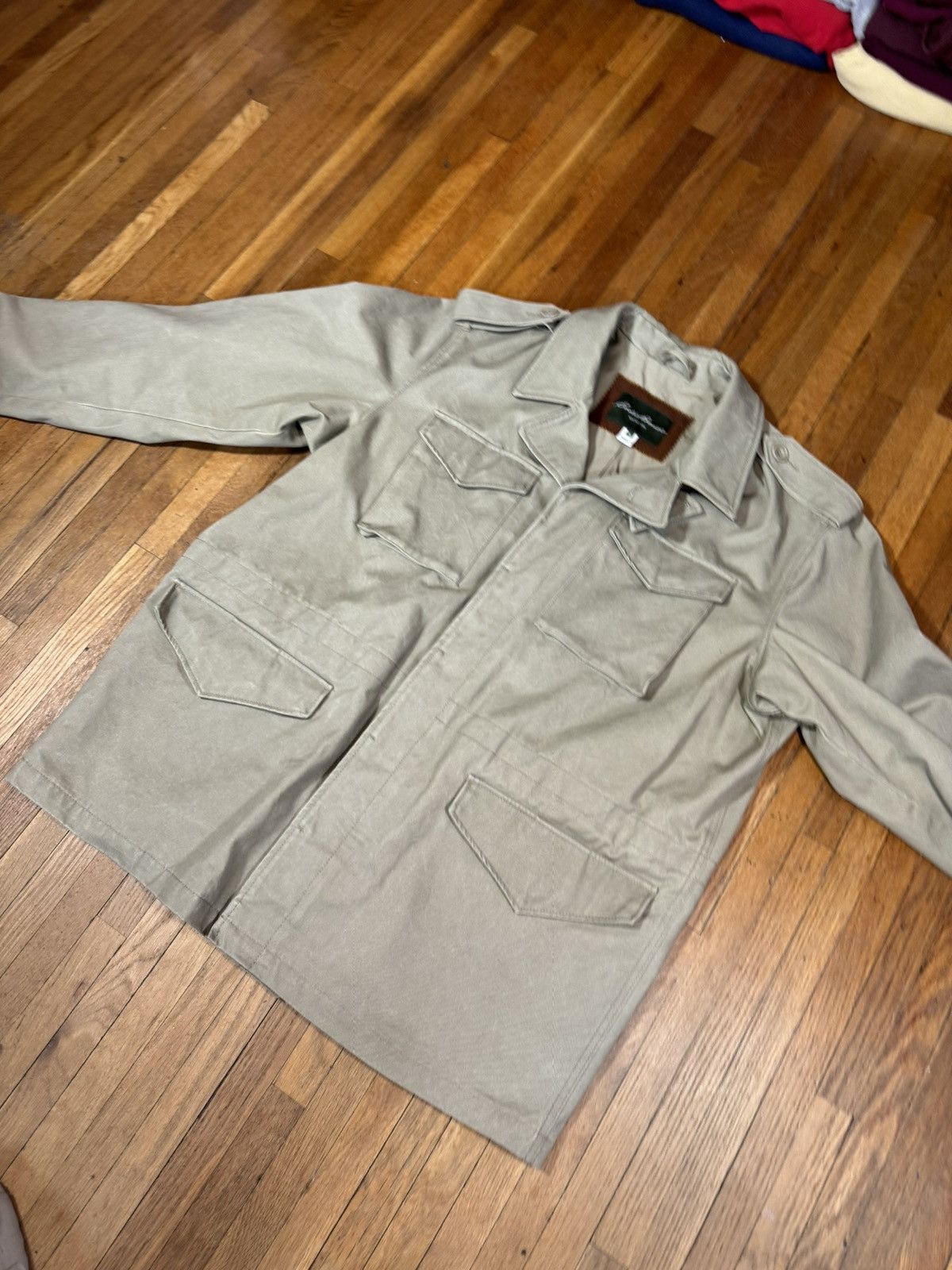 Eddie Bauer × Vintage Eddie Bauer Jacket Mens XLarge Beige Leather Patch Jacket Size US XL / EU 56 / 4 - 5 Thumbnail