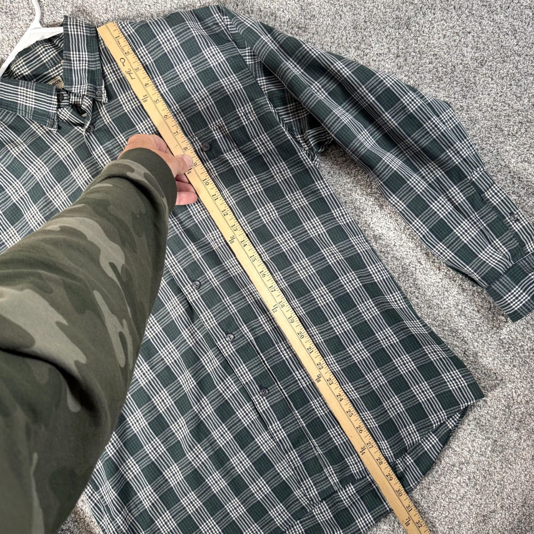 Bugle Boy VINTAGE Bugle Boy Shirt M Green Blue Plaid Button Down Long Sleeve Mens Size US M / EU 48-50 / 2 - 2 Thumbnail