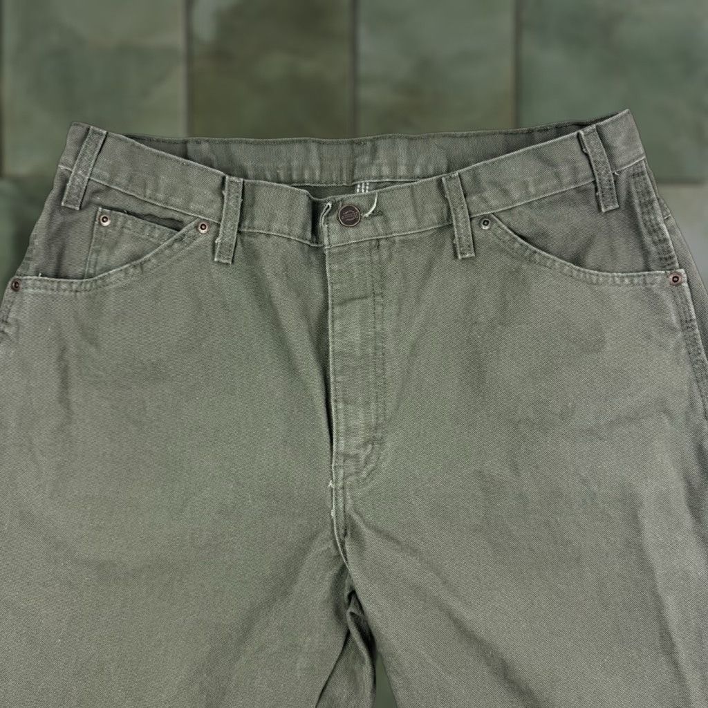 Dickies VINTAGE Dickies Carpenter Canvas Pants Men Green 36x32 Relaxed Grunge Y2K Workwear Casual Size US 36 / EU 52 - 1 Thumbnail