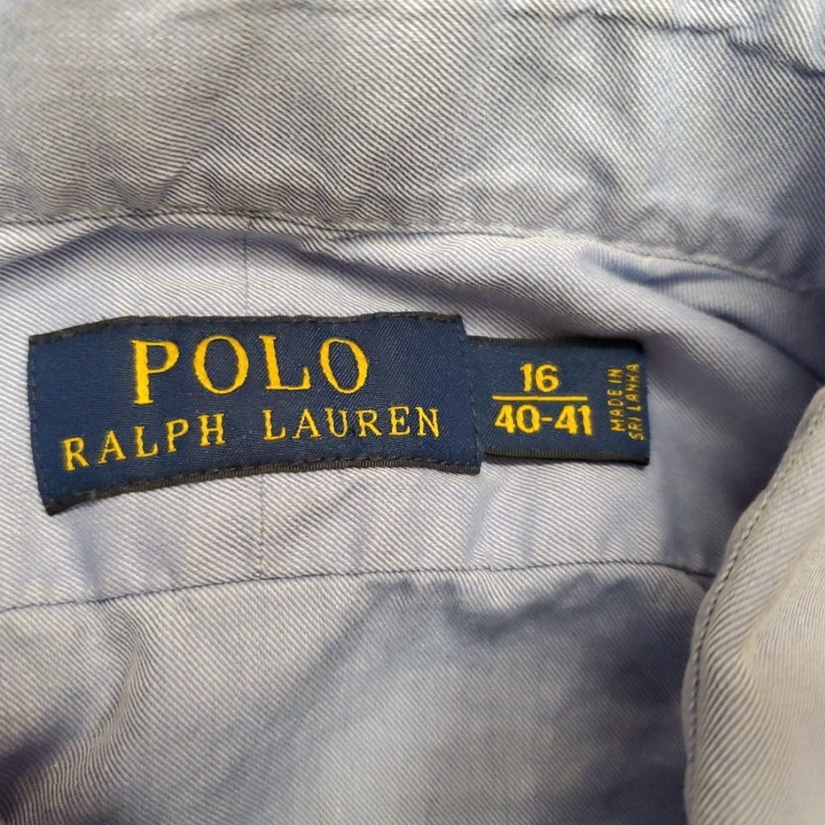 Polo Ralph Lauren Polo Ralph Lauren Shirt Mens 16 Blue Long Sleeve 100% Cotton Dress Casual Button-Up Size US L / EU 52-54 / 3 - 7 Thumbnail