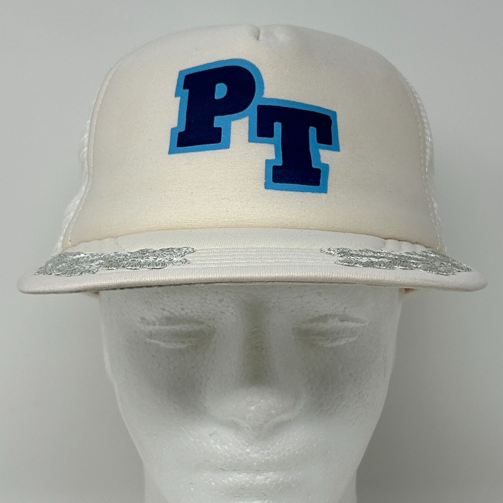 Vintage Vintage 80s PT Trucker Hat Baseball Cap Scrambled Eggs White Size ONE SIZE - 2 Thumbnail