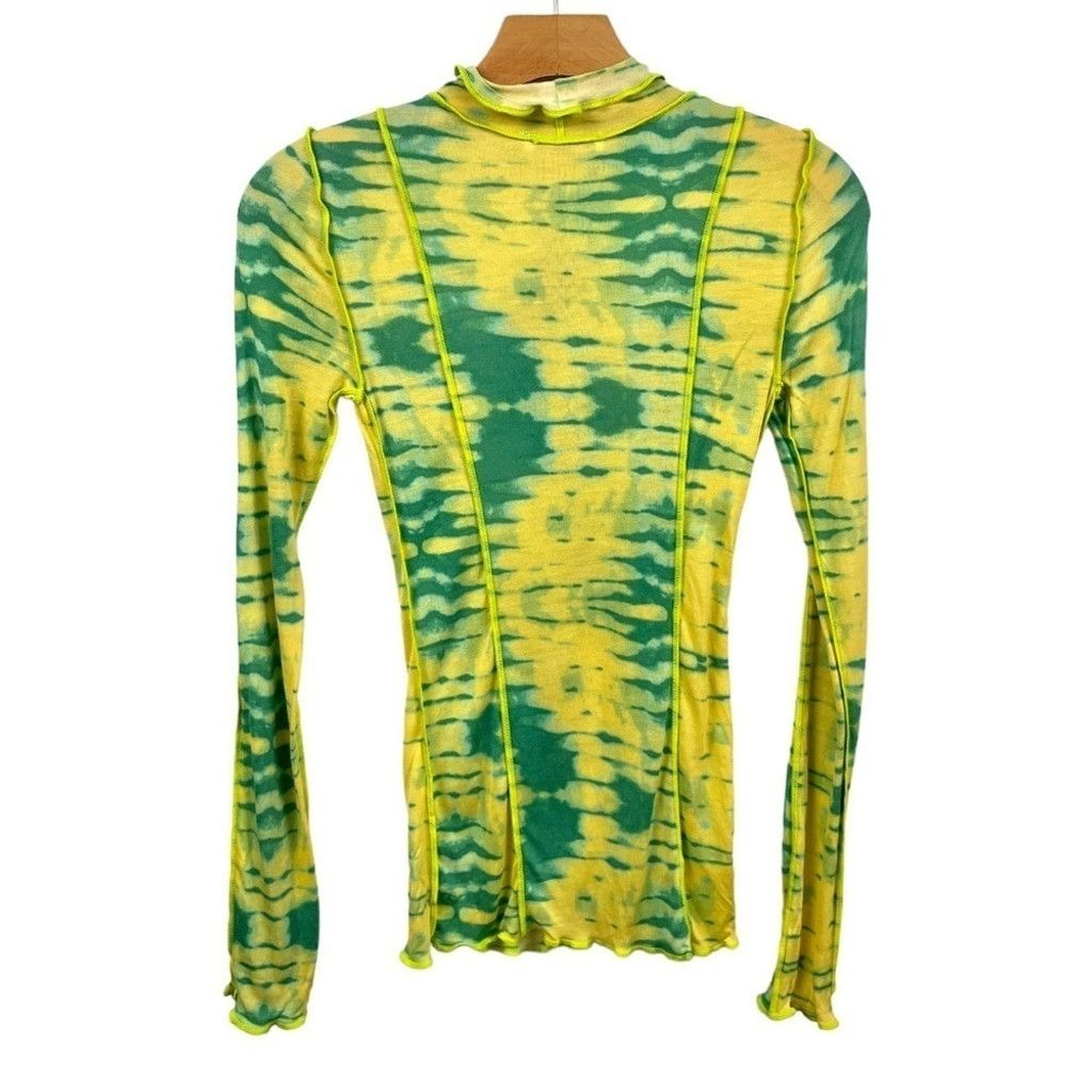 Aritzia WILFRED Orbit Modal Long Sleeve Top Citron/Green XXS Size XXS / US 00 / IT 34 - 7 Thumbnail