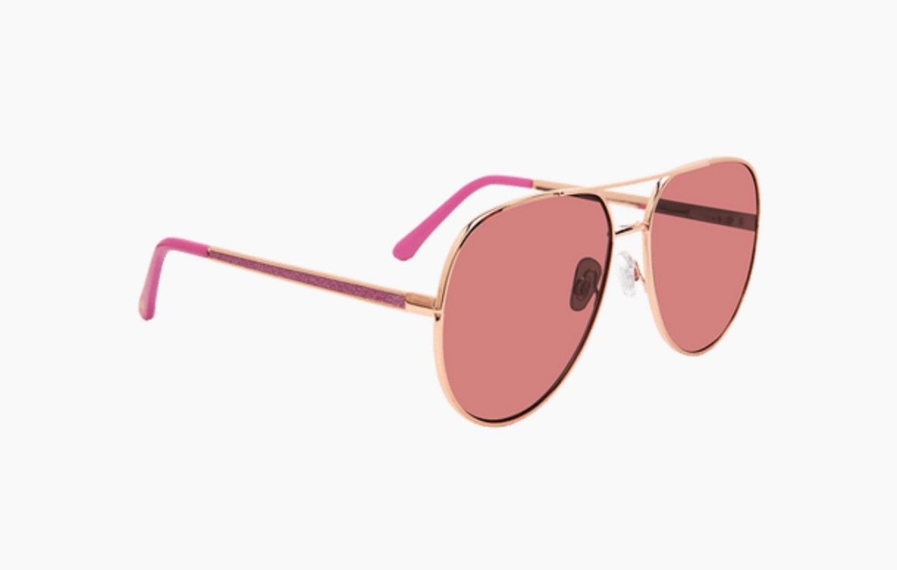 Steve Madden Steve Madden Aviator Pink & Gold Frame Sunglasses Size ONE SIZE - 2 Thumbnail