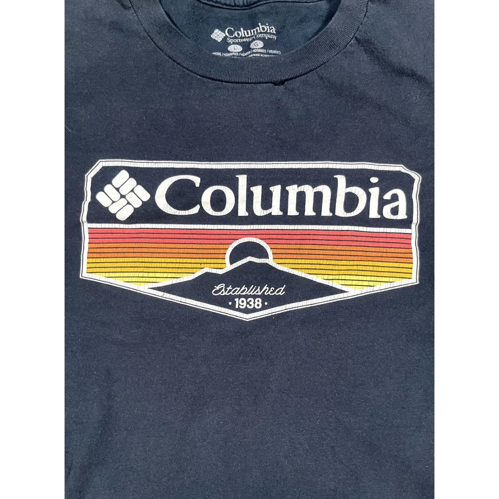 Vintage Columbia Shirt Mens Large Blue Established 1938 Logo Graphic Outdoor Hiking Tee Size US L / EU 52-54 / 3 - 4 Thumbnail